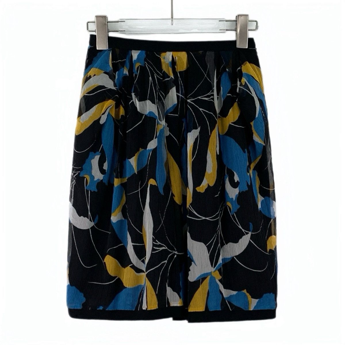 Miu Miu Miu Miu Multicolor Floral Printed Mulberry Silk Skirt K26WX Size 25" / US 0 / IT 36 - 1 Thumbnail