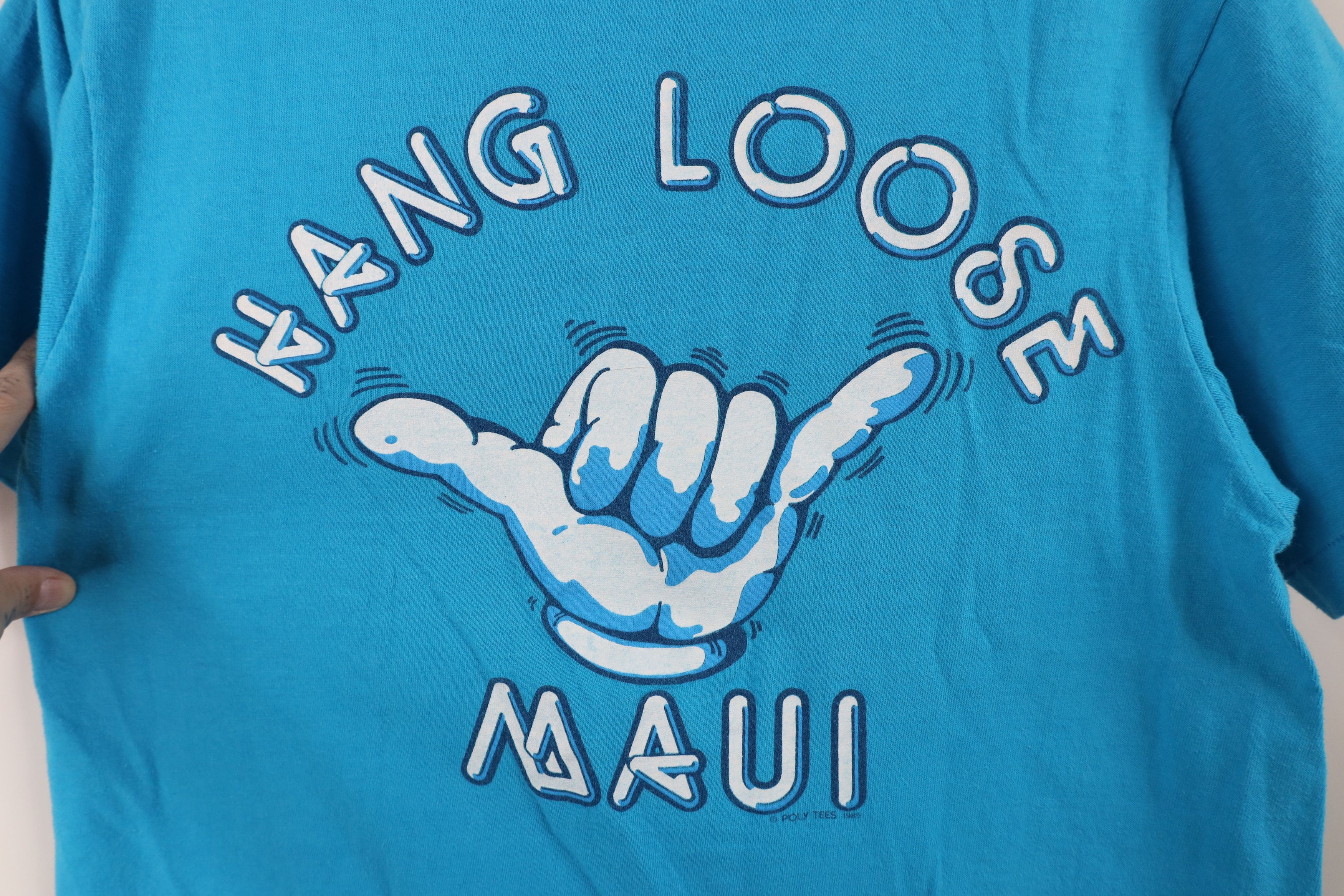 Vintage Vintage 80s Streetwear Hawaii Hang Loose Surfing T-Shirt USA Size M / US 6-8 / IT 42-44 - 9 Thumbnail