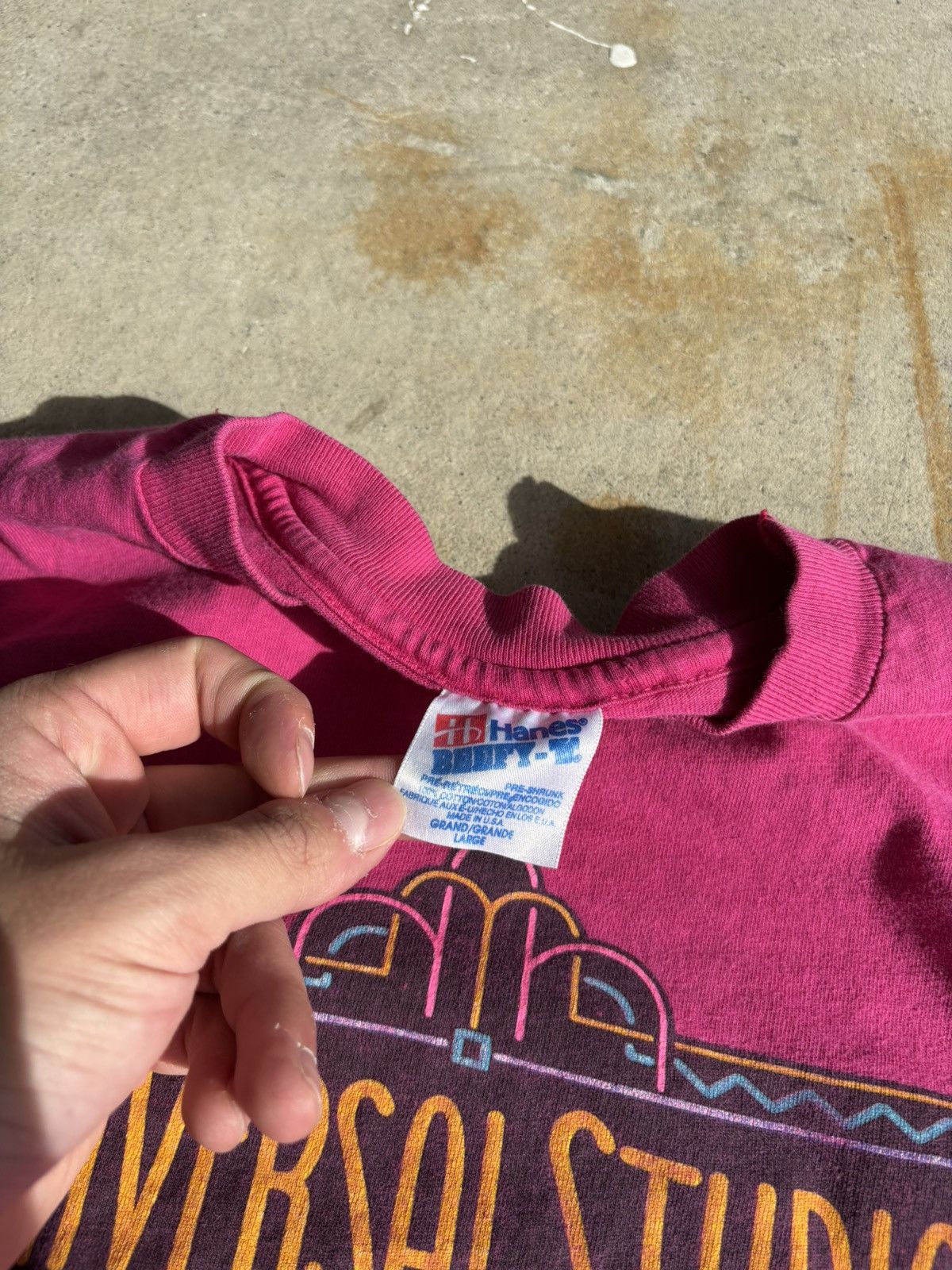 Other Vintage 90s Pink Universal Studios Hollywood Boxy Y2K Tee Size US L / EU 52-54 / 3 - 4 Thumbnail