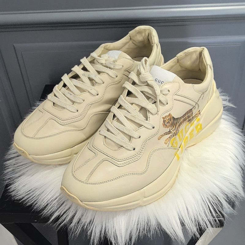 Gucci Gucci Rhyton Leather Sneakers with Tiger Design - Size US 9.5 / EU 42-43 - 1 Thumbnail