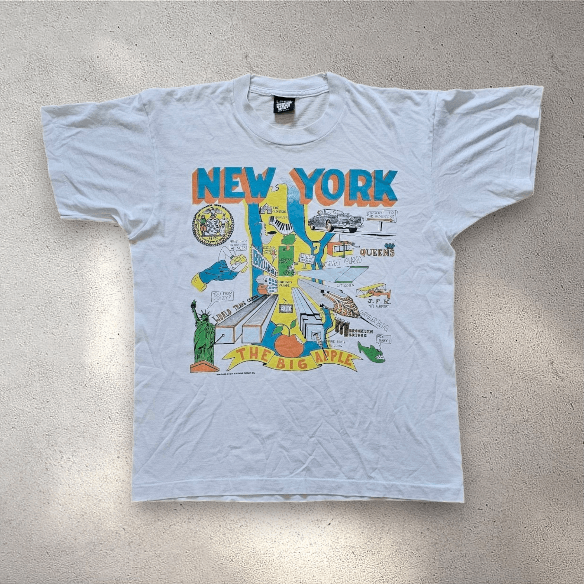 Vintage New York 1990 Tee Size US L / EU 52-54 / 3 - 1 Thumbnail