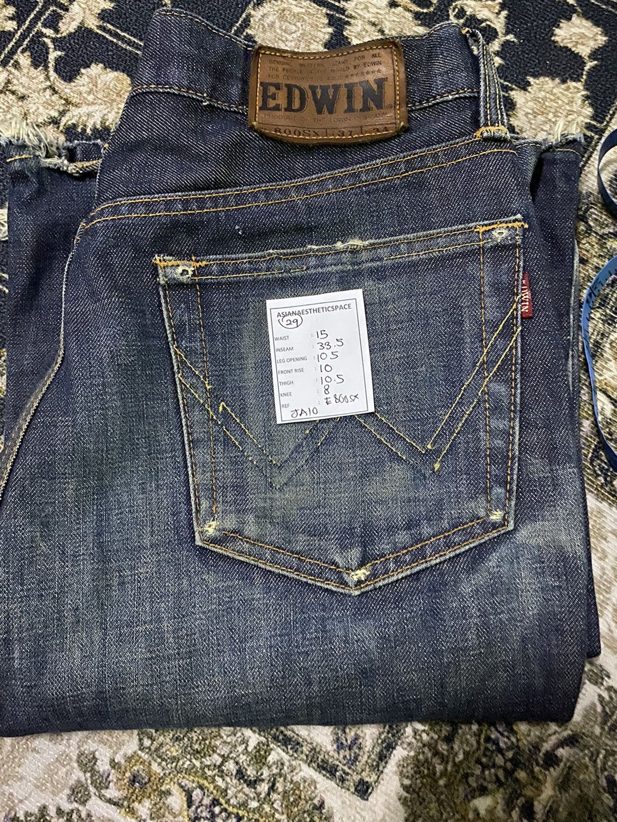 Edwin × Hysteric Glamour × Japanese Brand Vintage Edwin 800SX Flare Washed Ripped Texture Distressed Size US 29 - 22 Thumbnail