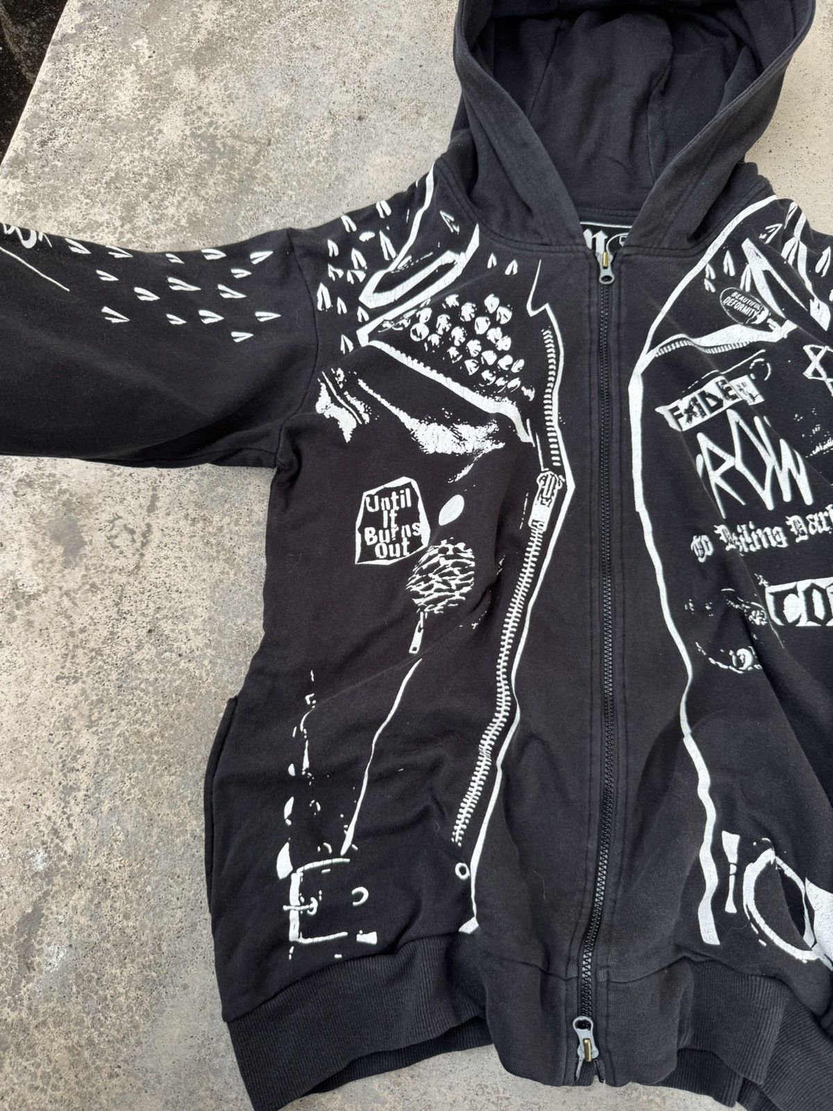 If Six Was Nine × Japanese Brand Anarchy Punk by BlackMoral Opium Grunge Zip Up Hoodie Size US XL / EU 56 / 4 - 3 Thumbnail