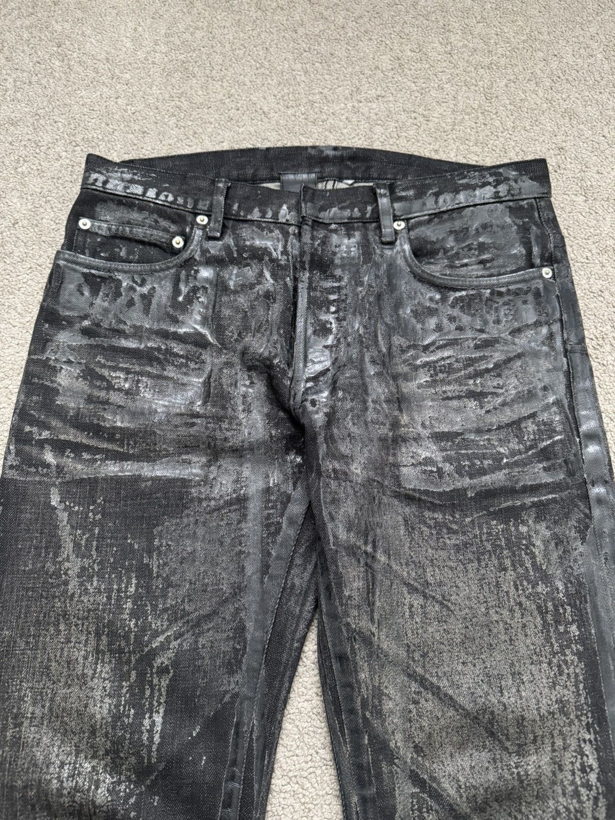 Dior AW08 Dior Homme “Luster” Black Waxed Size US 30 / EU 46 - 16 Thumbnail