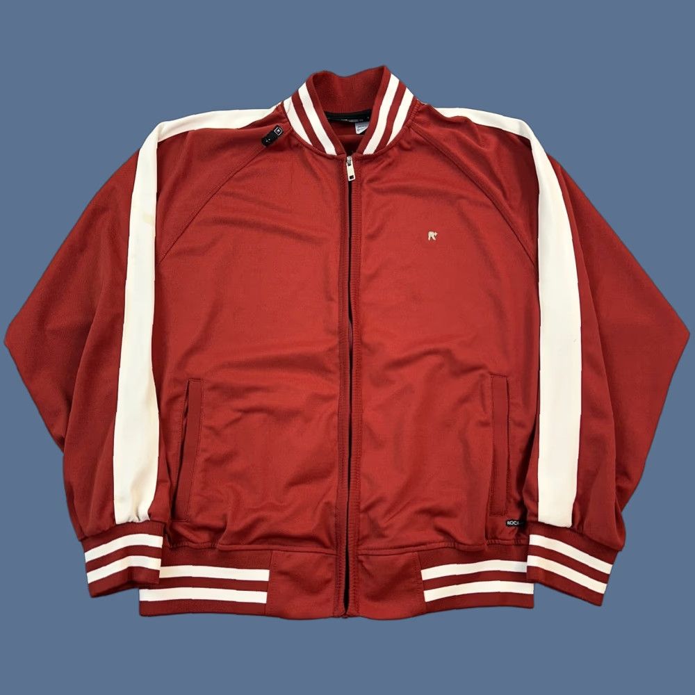 Rocawear VINTAGE Rocawear Track Jacket Mens L Red White Hip Hop Street Wear Y2K City Logo Retro Size US L / EU 52-54 / 3 - 1 Thumbnail