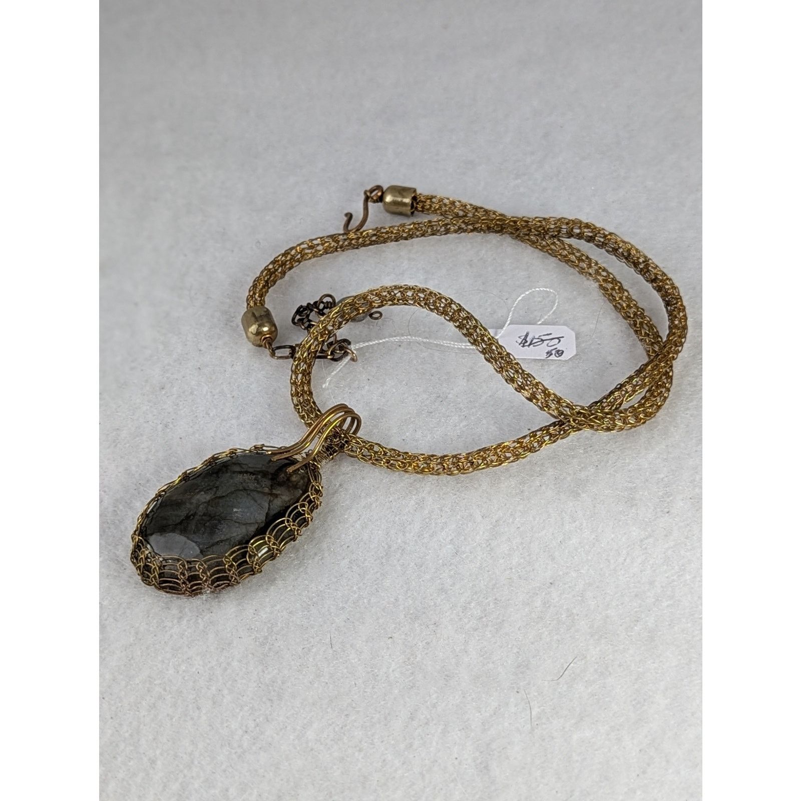 Other Labrodite and aged red brass wirewoven viking knit L to 22" Size ONE SIZE - 4 Thumbnail