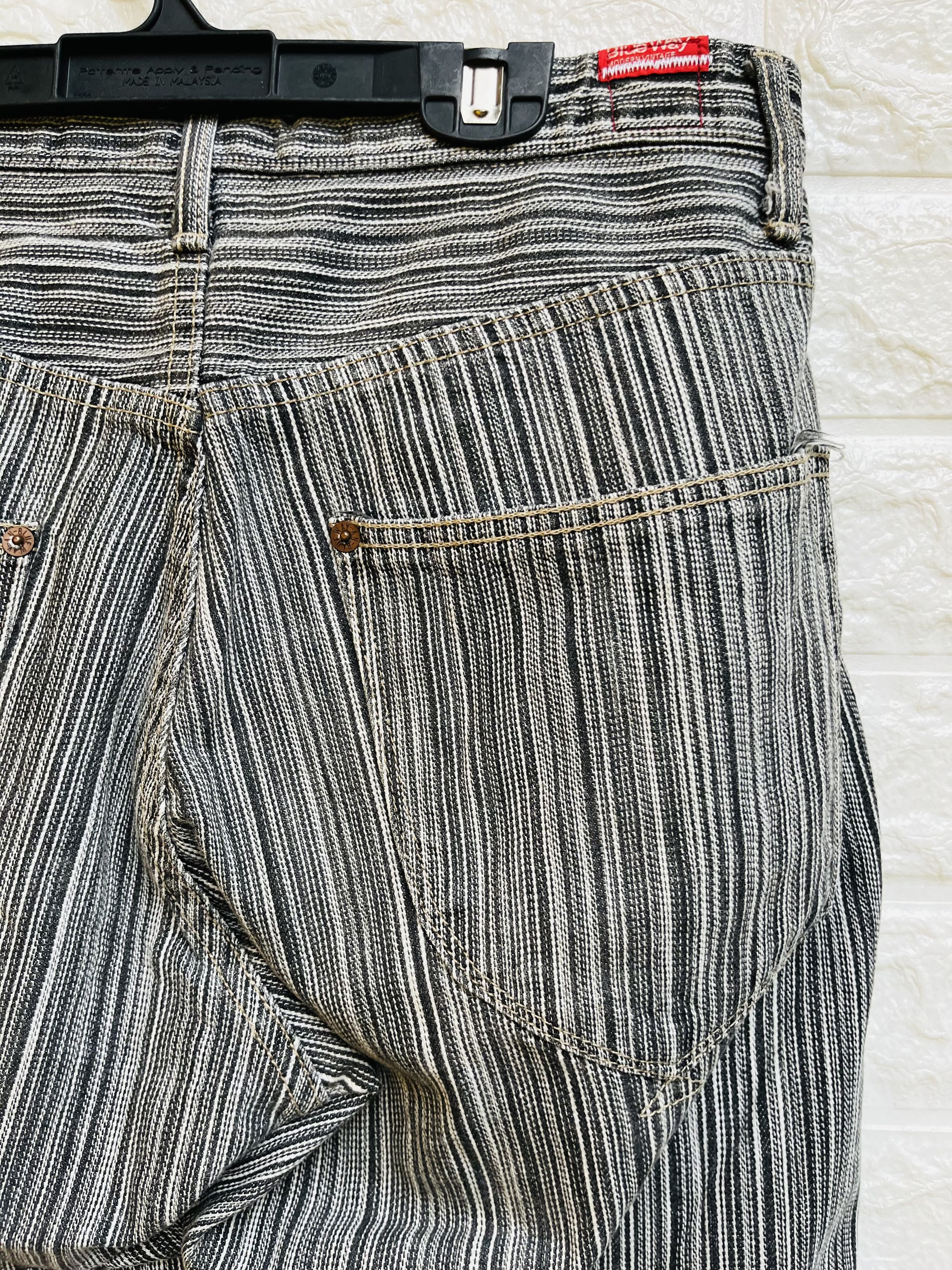 Japanese Brand × Vintage Vintage Blue Way Striped Japanese Designer Fashion Style Size US 29 - 10 Thumbnail