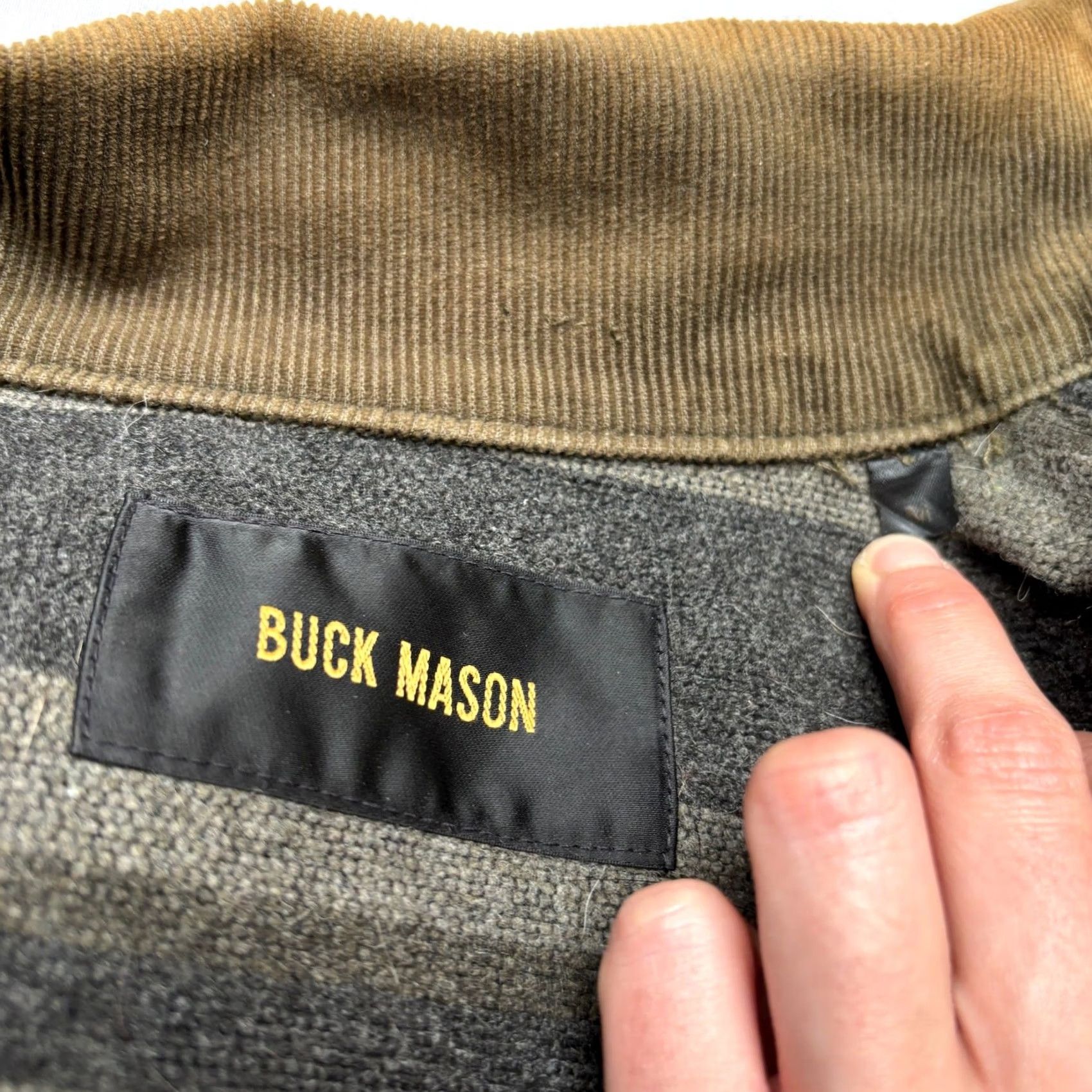 Buck Mason Buck Mason Highland Jacket Dry Waxed Canvas Wool Lined Men M Green Wool Lined Jacket Size US M / EU 48-50 / 2 - 6 Thumbnail