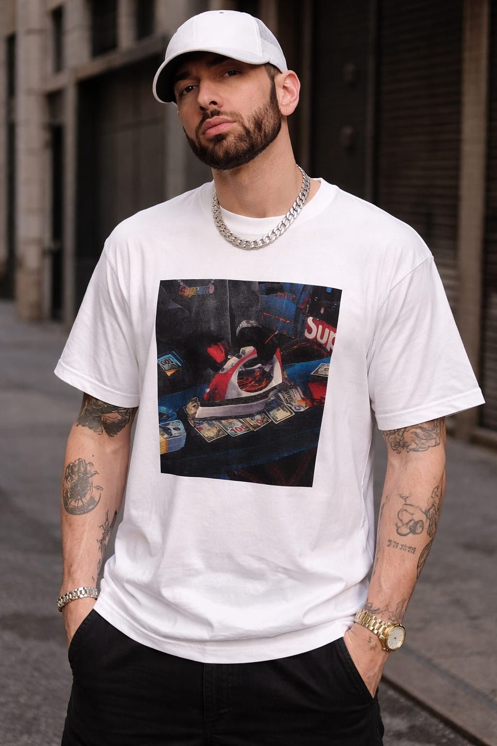 Supreme Supreme gas tee white Size US L / EU 52-54 / 3 - 1 Thumbnail