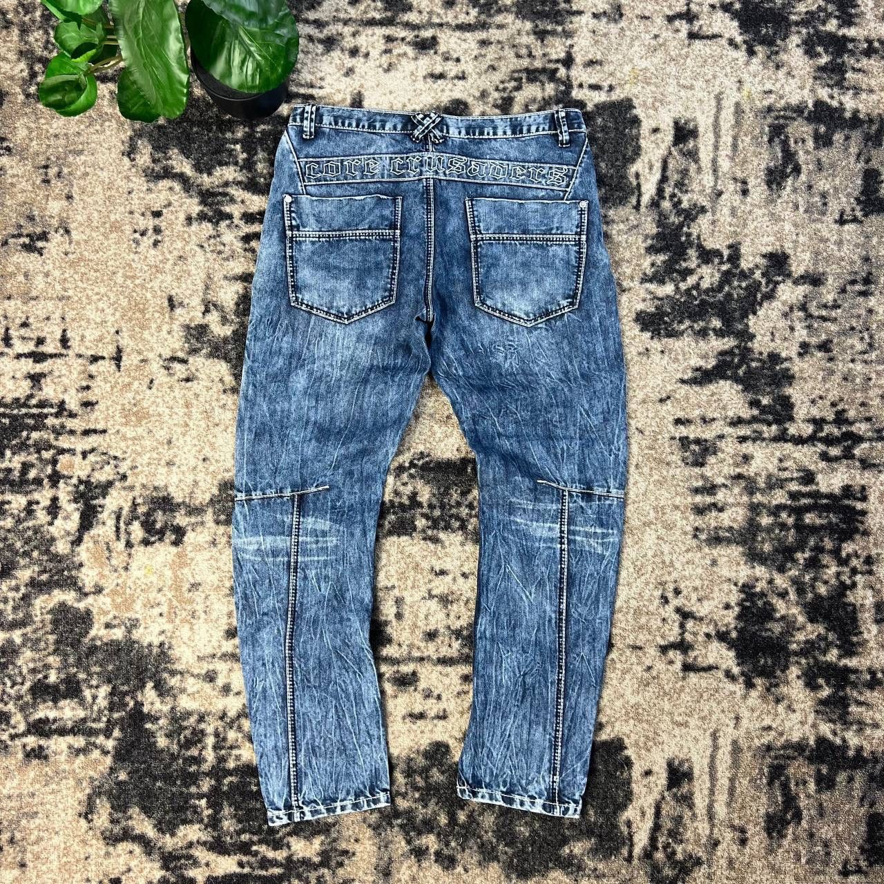 Japanese Brand Avant Garde Y2K Style Blue Washed Denim Jeans Size US 36 / EU 52 - 1 Thumbnail