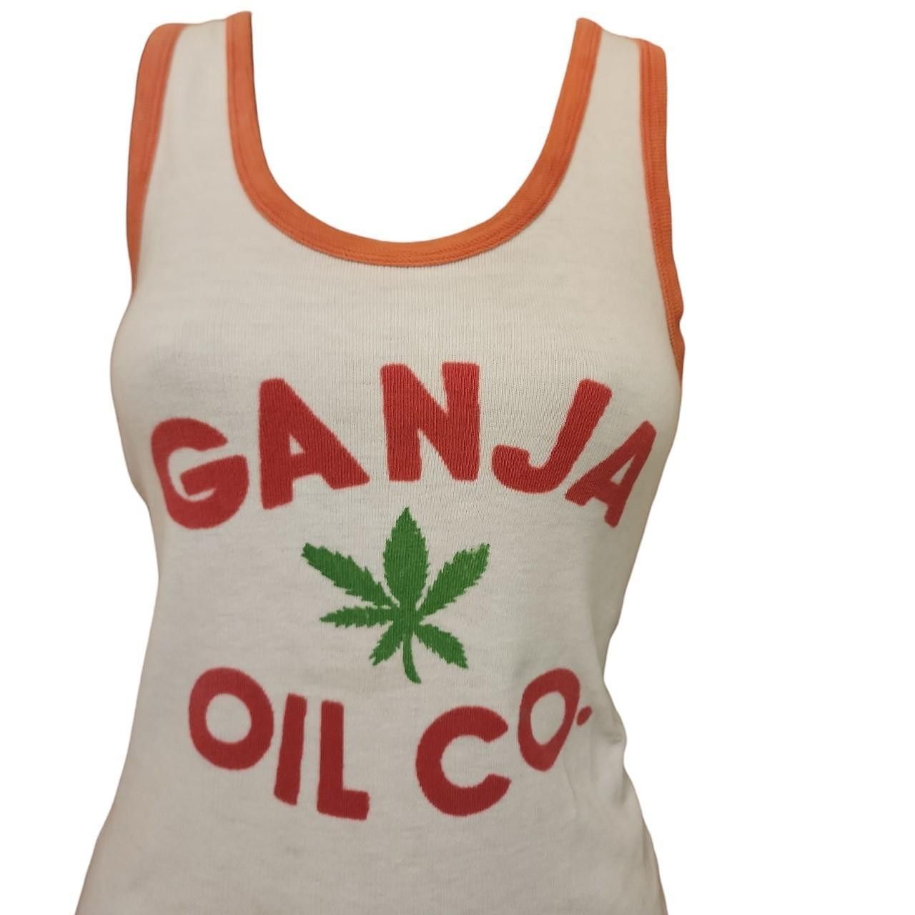 Vintage Ganja Oil Vintage Single Stitch Tank Top Size L / US 10 / IT 46 - 2 Thumbnail