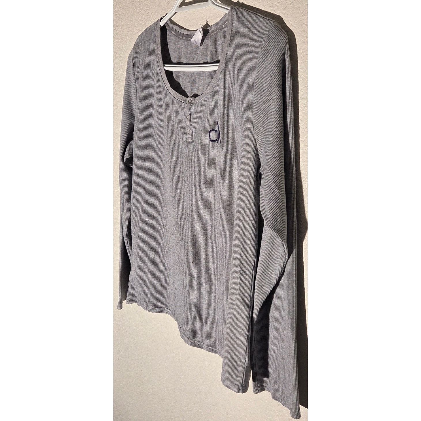 Calvin Klein Calvin Klein Heather Grey Fleece Ribbed Pajama Top XL Size XL / US 12-14 / IT 48-50 - 5 Thumbnail