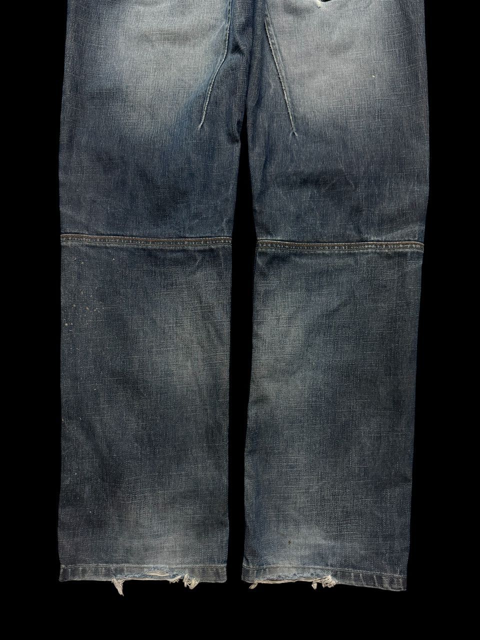Rusty THRASHED Shine Denim Construction Rusty Blue Distressed Jean Size US 32 / EU 48 - 20 Thumbnail