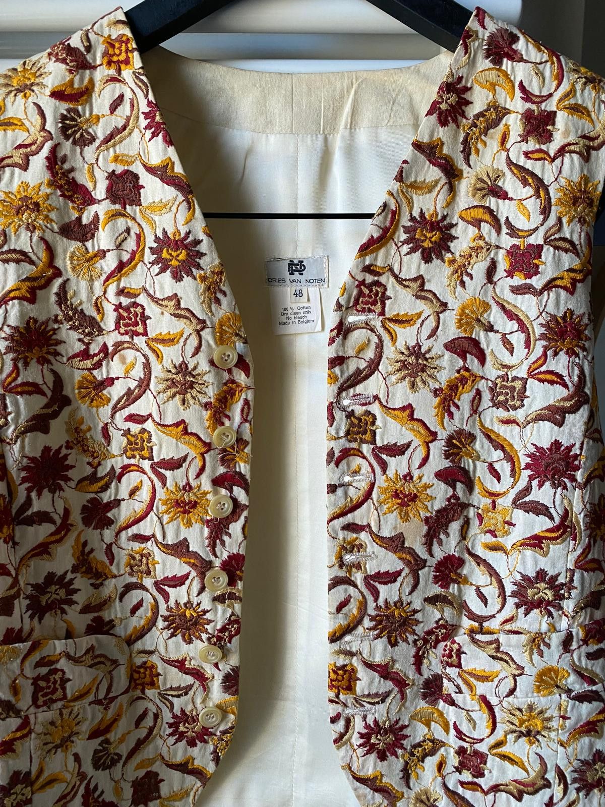 Dries Van Noten Unique hand-embroidered gilet with flowers Dries van Noten Size 48R - 6 Thumbnail