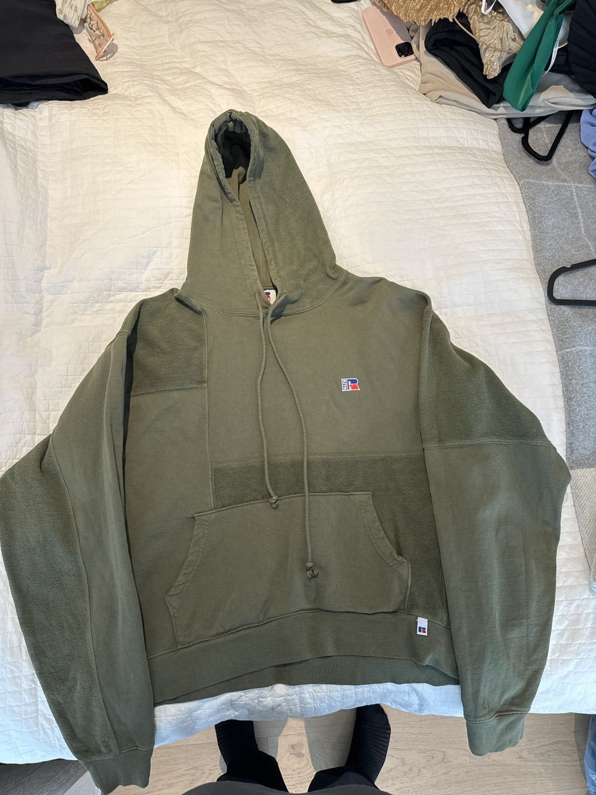 image of Kith X Russel Athletics Green Hoodie Size Xxl, Men's