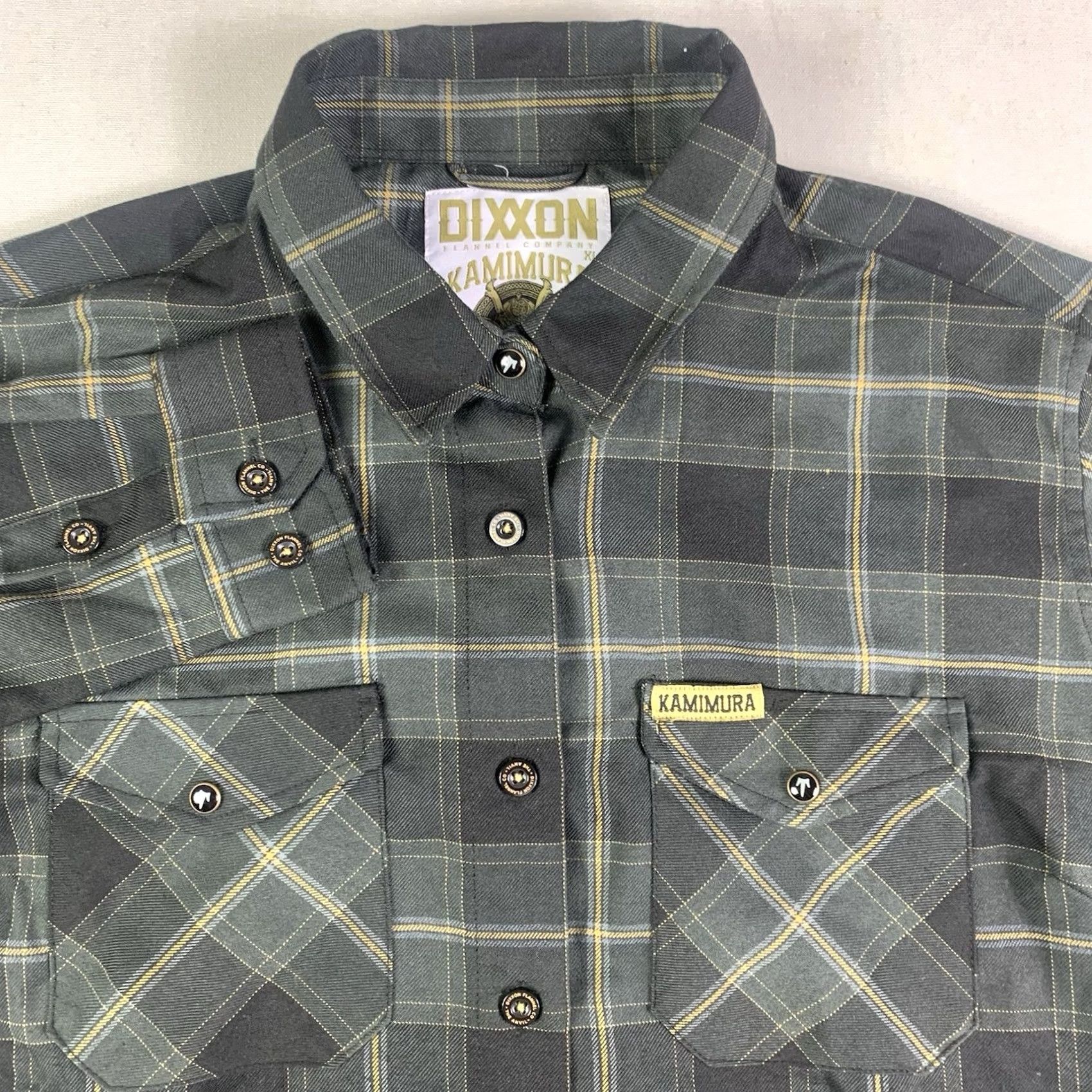 Vintage Dixxon Flannel Kamimura Blacksmith Limited Edition Women XL Black Gray Button-Up daisy? Size XL / US 12-14 / IT 48-50 - 2 Thumbnail