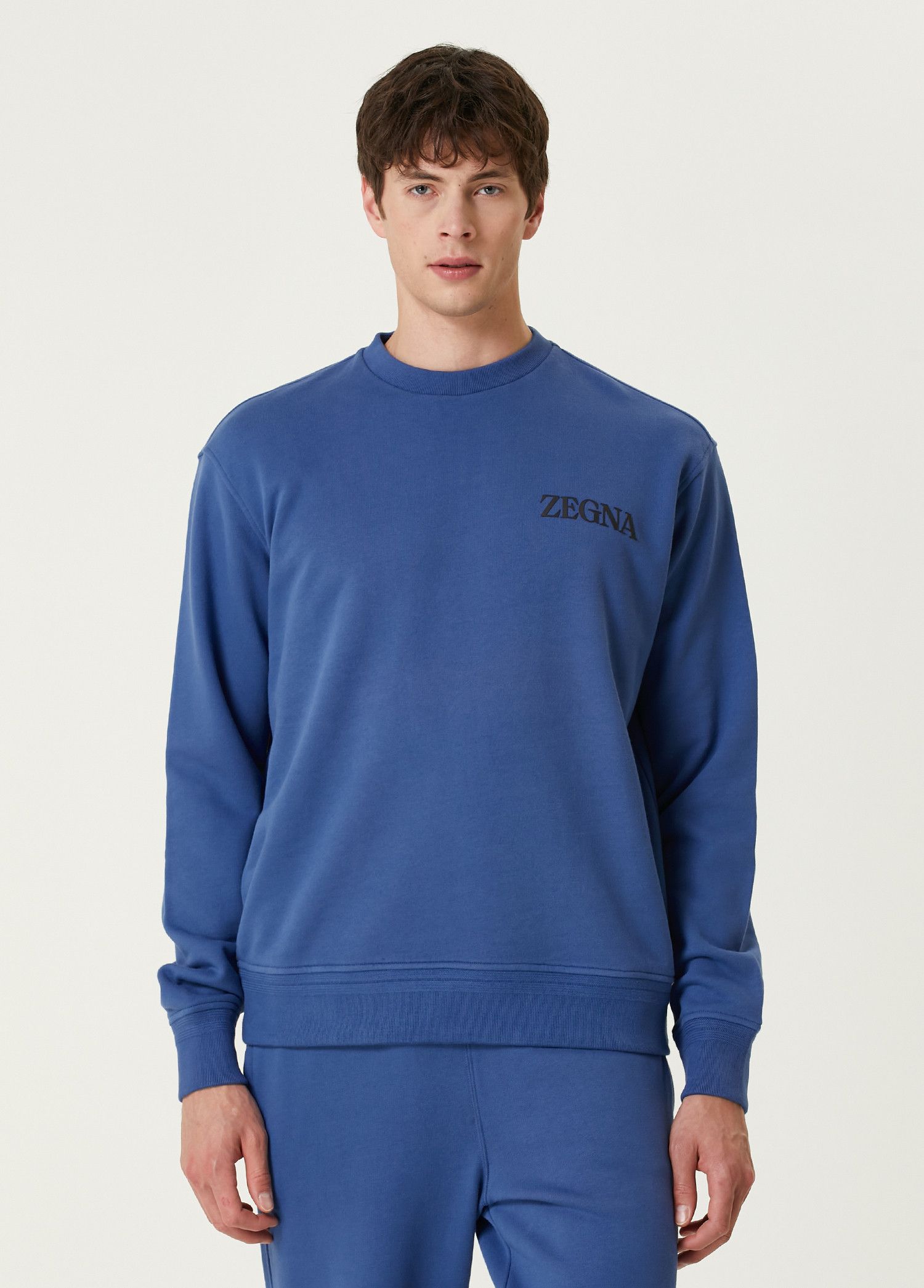 Ermenegildo Zegna ZEGNA blue regular fit sweatshirt Small Medium / 48 Size US M / EU 48-50 / 2 - 1 Thumbnail
