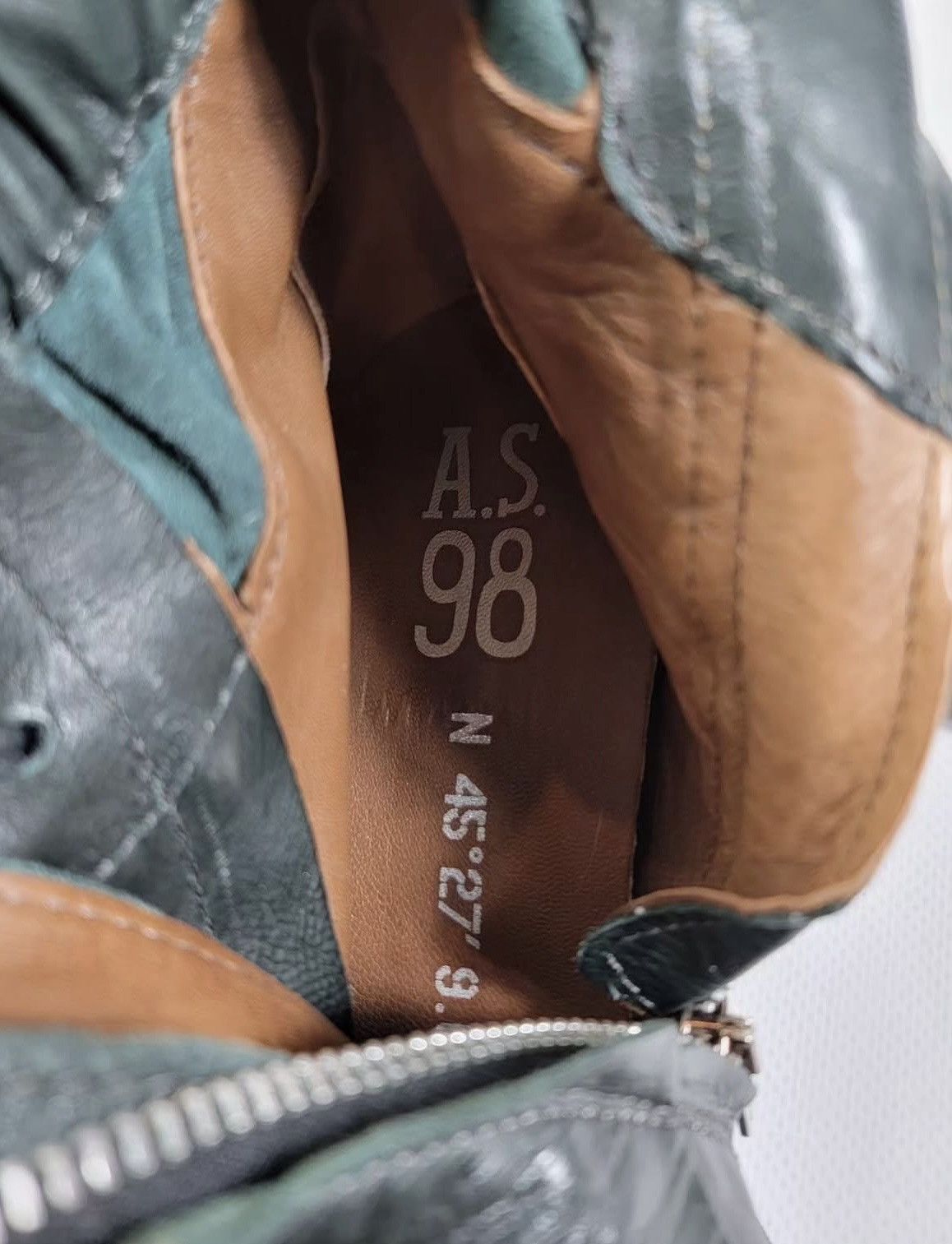 A.S.98 AS98 Leather lace-up Boots Shoes Women's Size 38 Dark Green Size US 7 / IT 37 - 7 Thumbnail