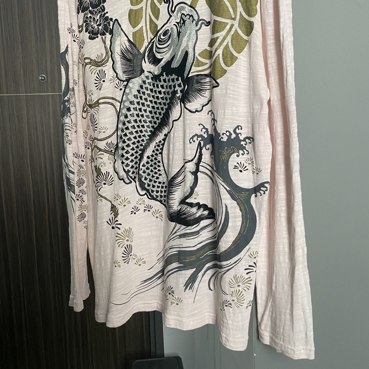 Japanese Brand Vintage Y2K Japanese Traditional Koi Fish Design L/S Tshirt Size US XL / EU 56 / 4 - 5 Thumbnail