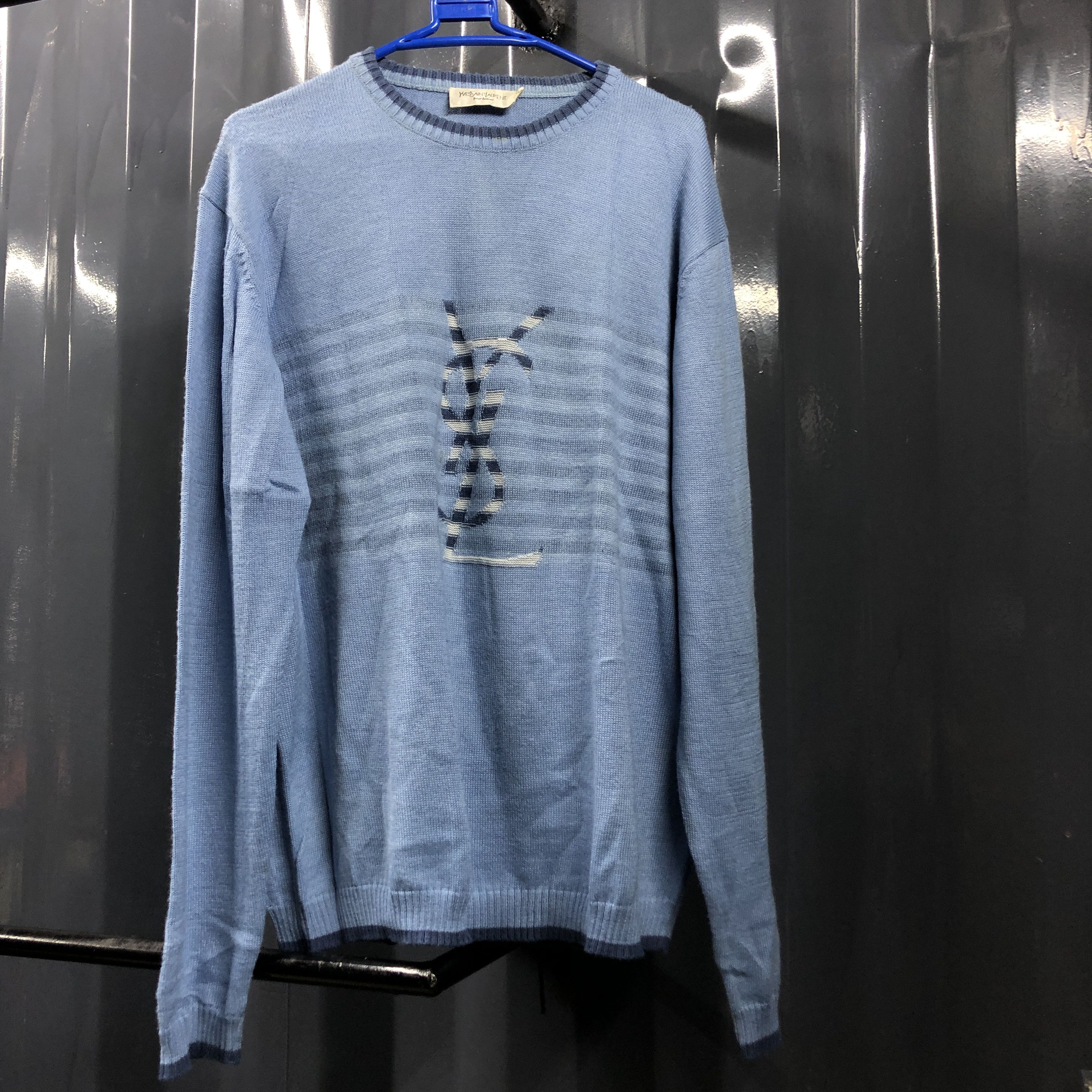 Yves Saint Laurent Yves Saint Laurent YSL Logo knit sweater Size US XL / EU 56 / 4 - 2 Thumbnail