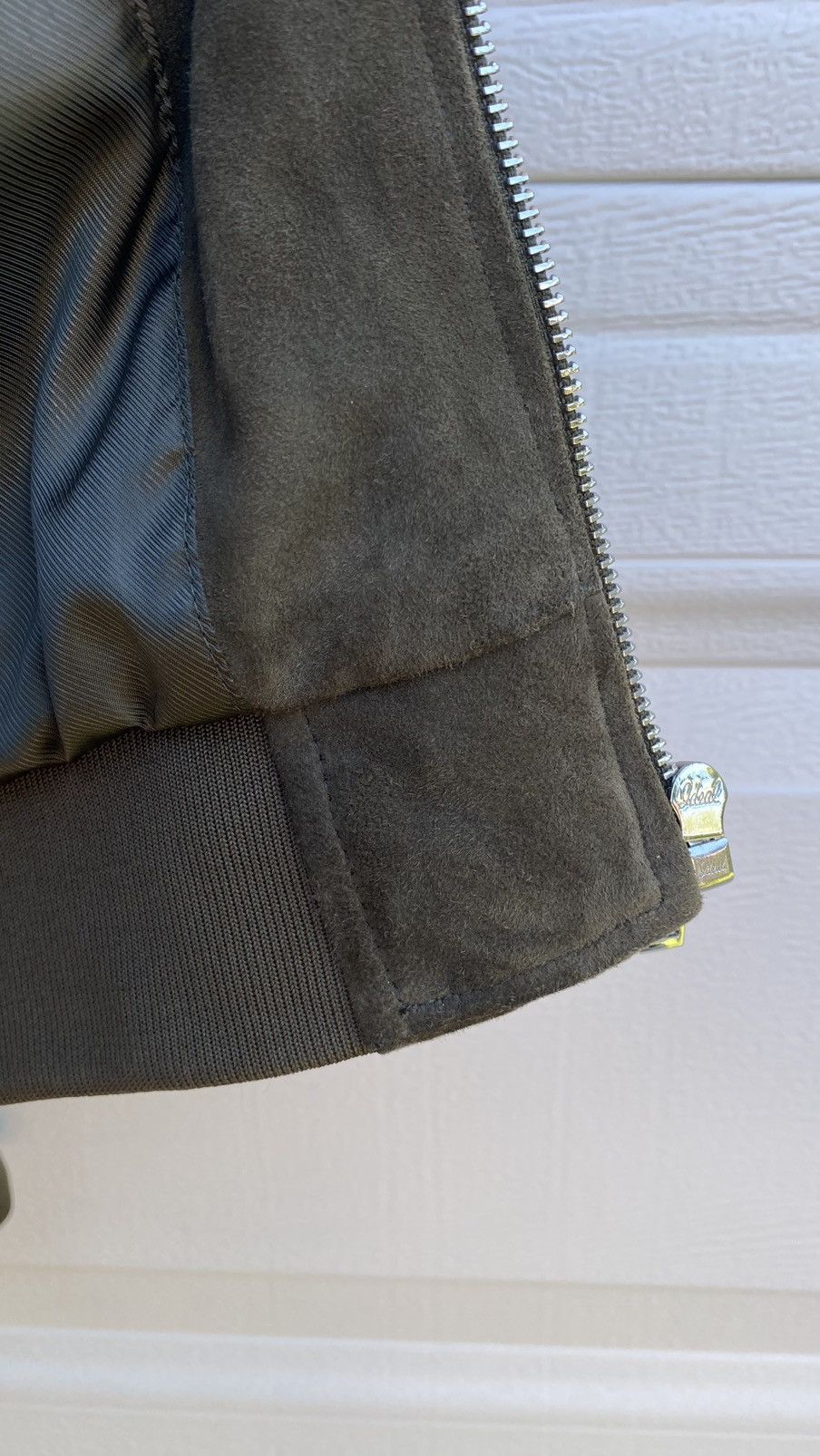 Reiss Reiss Suede Bomber Jacket - Medium - Olive Green Size US M / EU 48-50 / 2 - 10 Thumbnail
