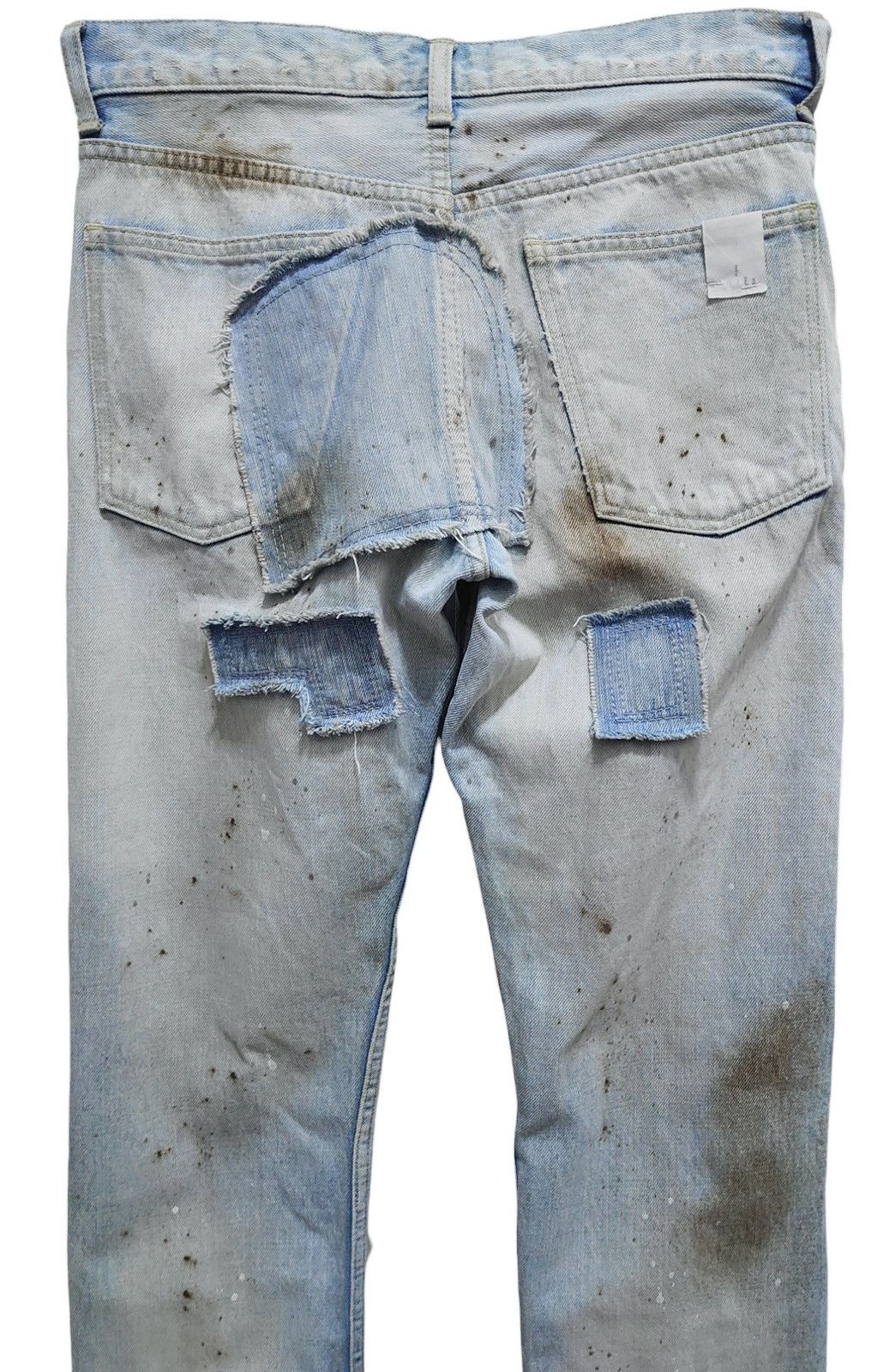 N.Hoolywood N.HOOLYWOOD Trompe L'oeil Patchwork Denim Jeans Size US 31 - 5 Thumbnail