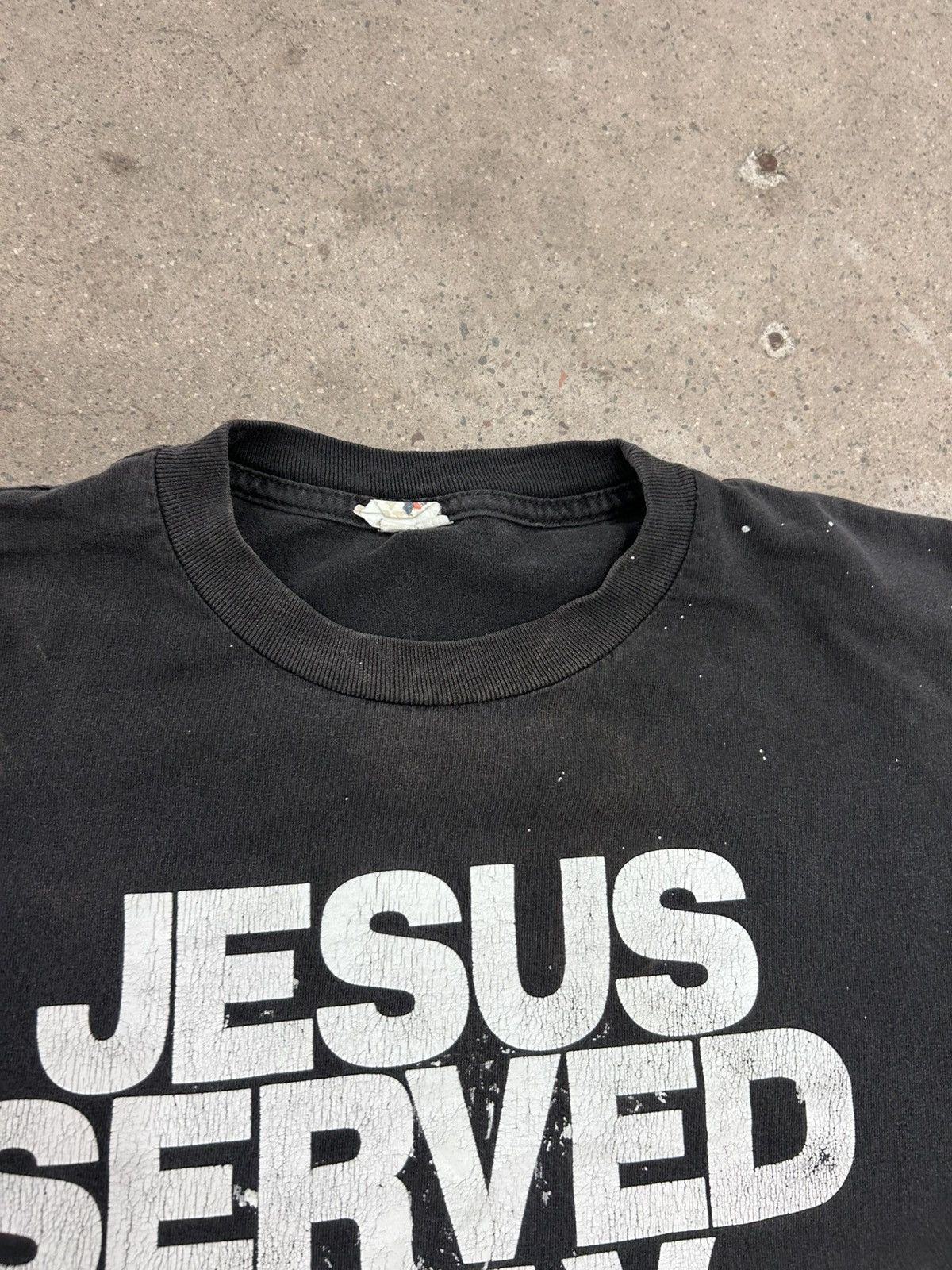 Other Vintage Y2K Jesus served daily paint splat t shirt Size US M / EU 48-50 / 2 - 4 Thumbnail