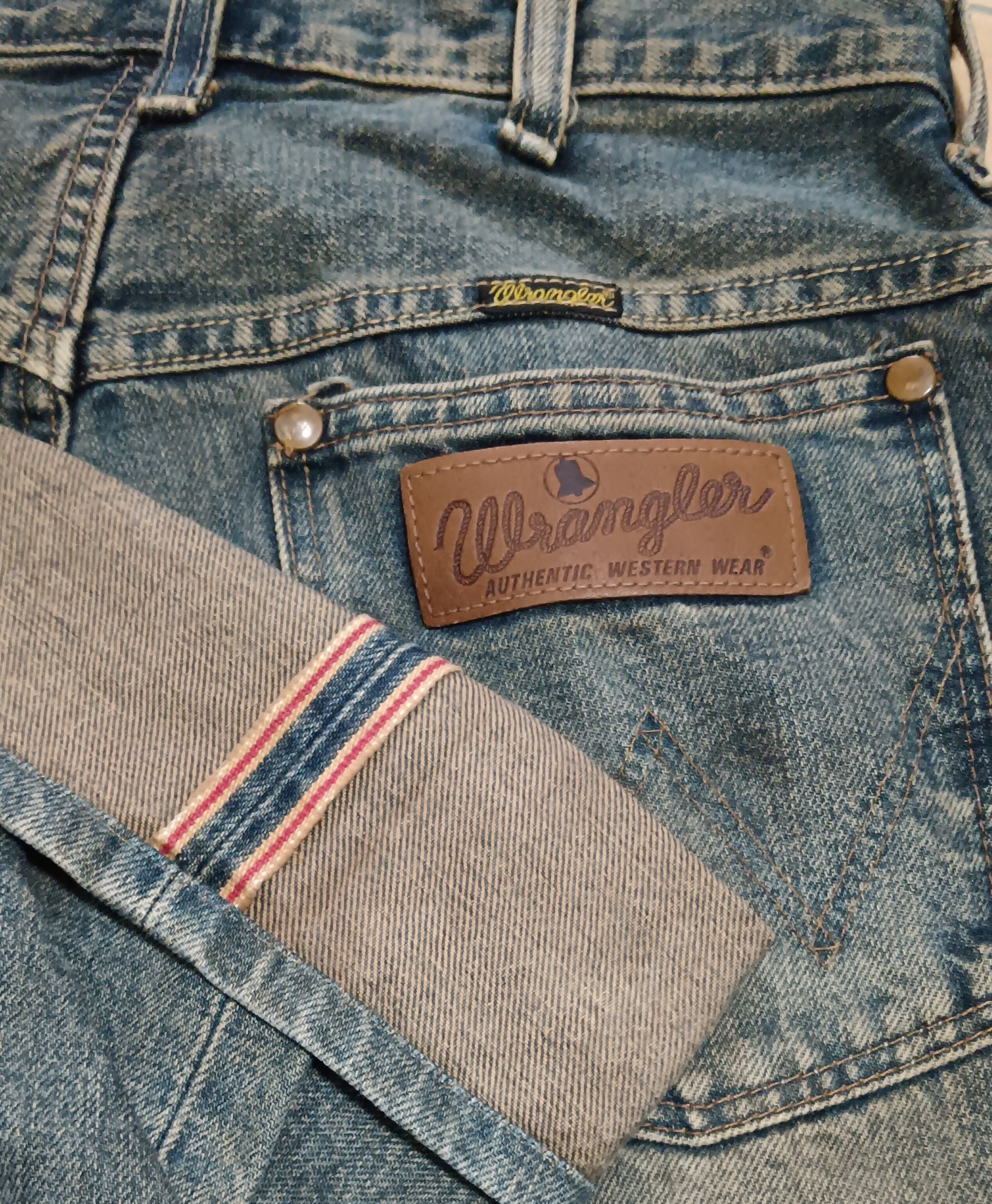 Wrangler VINTAGE WRANGLER BAGGY SELVEDGE MUD WASH JEANS Size US 29 - 5 Thumbnail