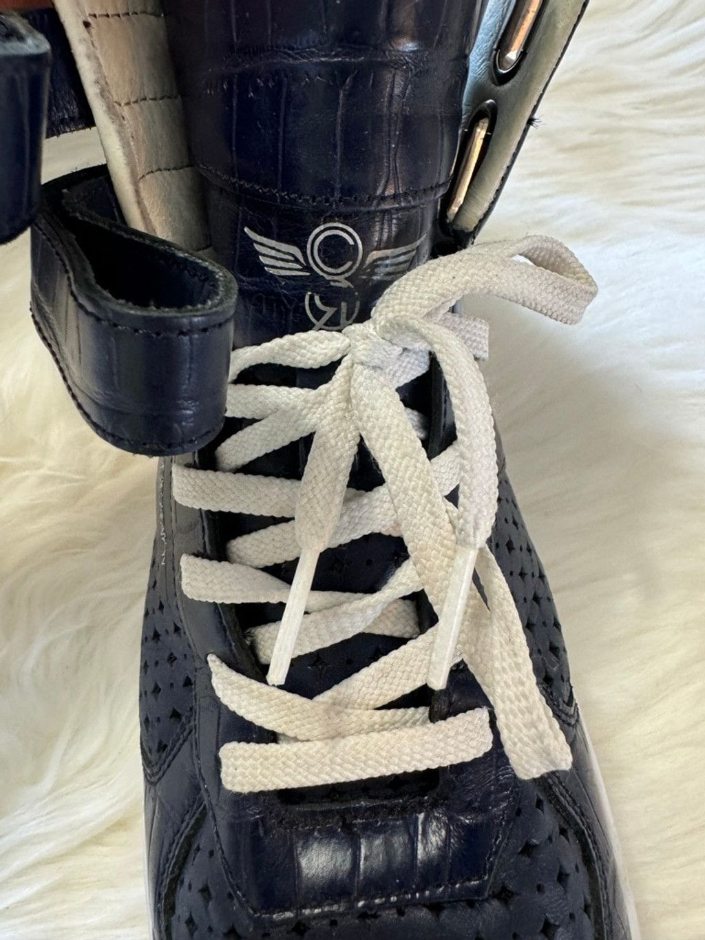 Creative Recreation Creative Recreation | Blue Croc Embossed Sneakers | 12 Size US 12 / EU 45 - 8 Thumbnail