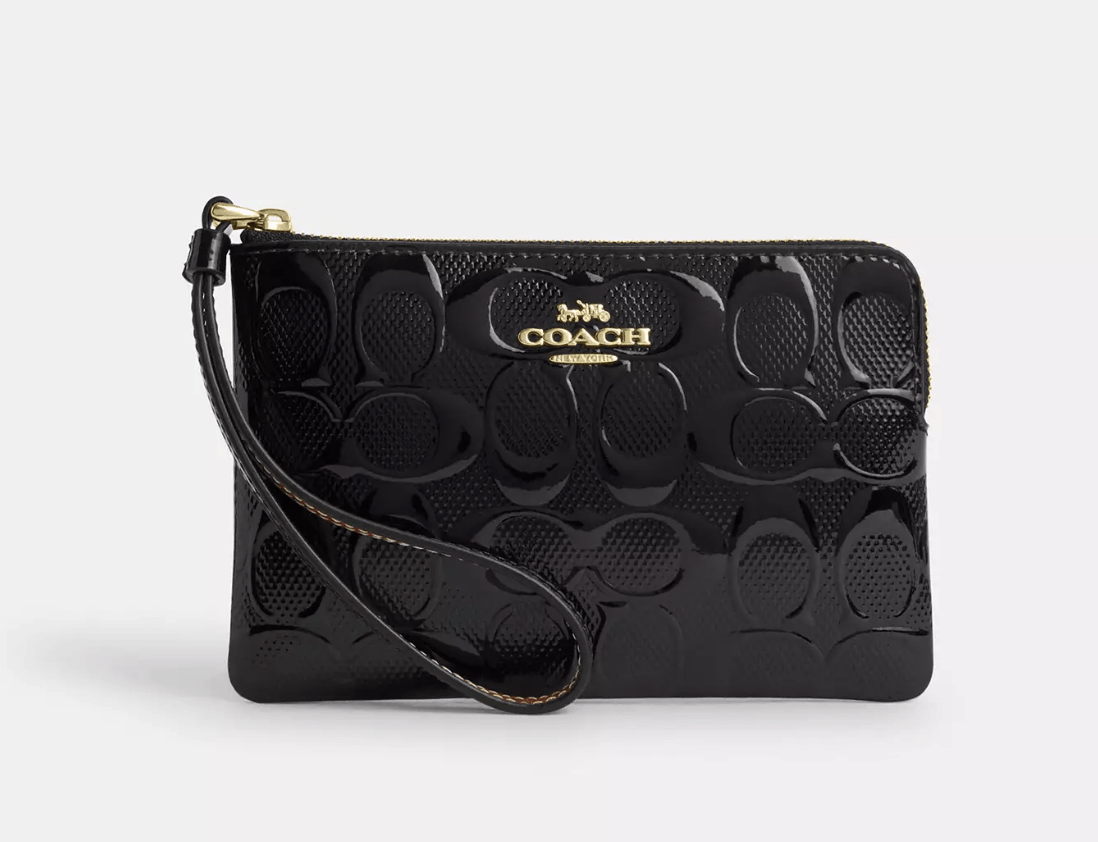 Coach Corner Zip In Signature Leather CV418 Size ONE SIZE - 8 Thumbnail
