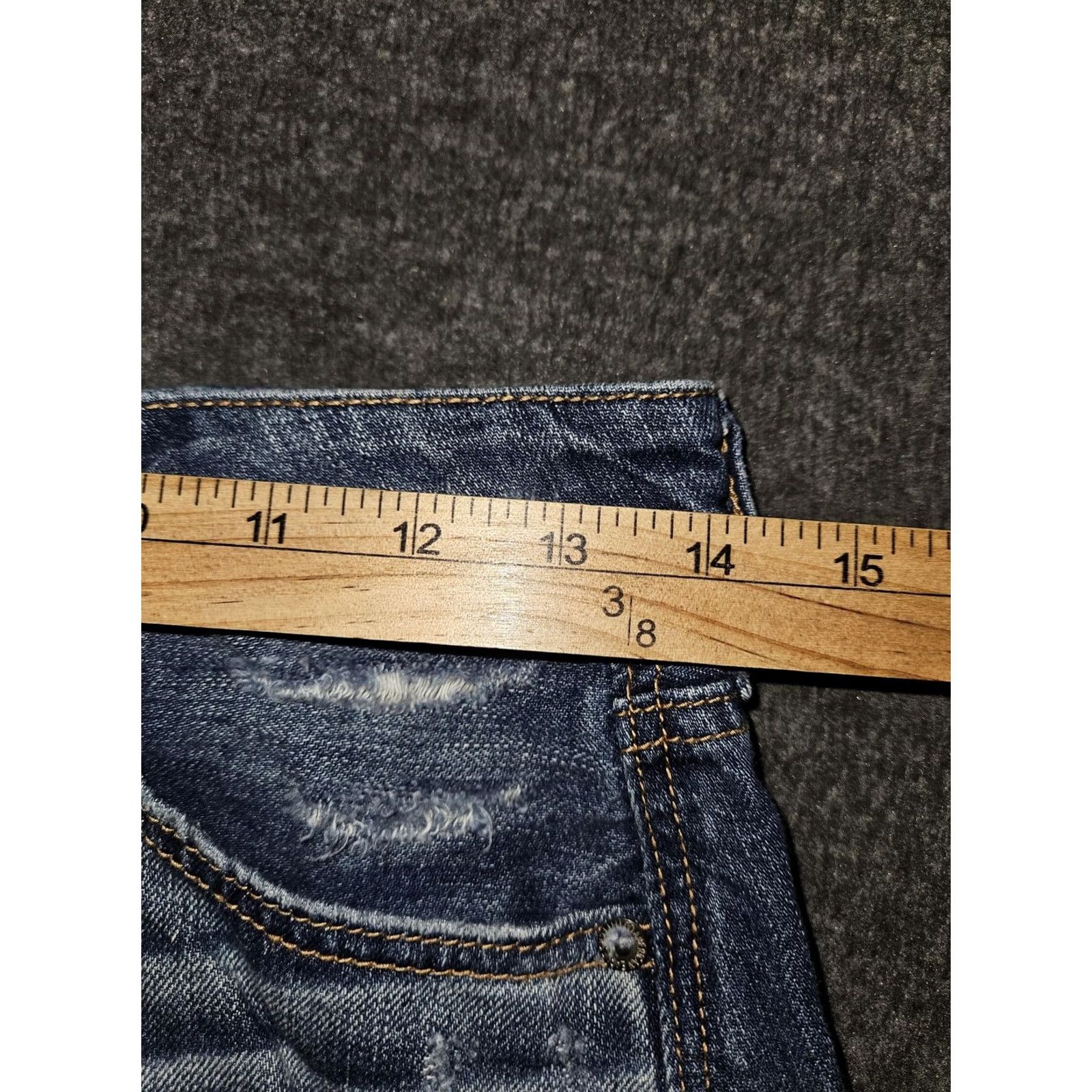 American Eagle Outfitters American Eagle Skirt Womens 2 Denim Hi-Rise Festival Mini Distressed Raw Hem Size 26" / US 2 / IT 38 - 4 Thumbnail