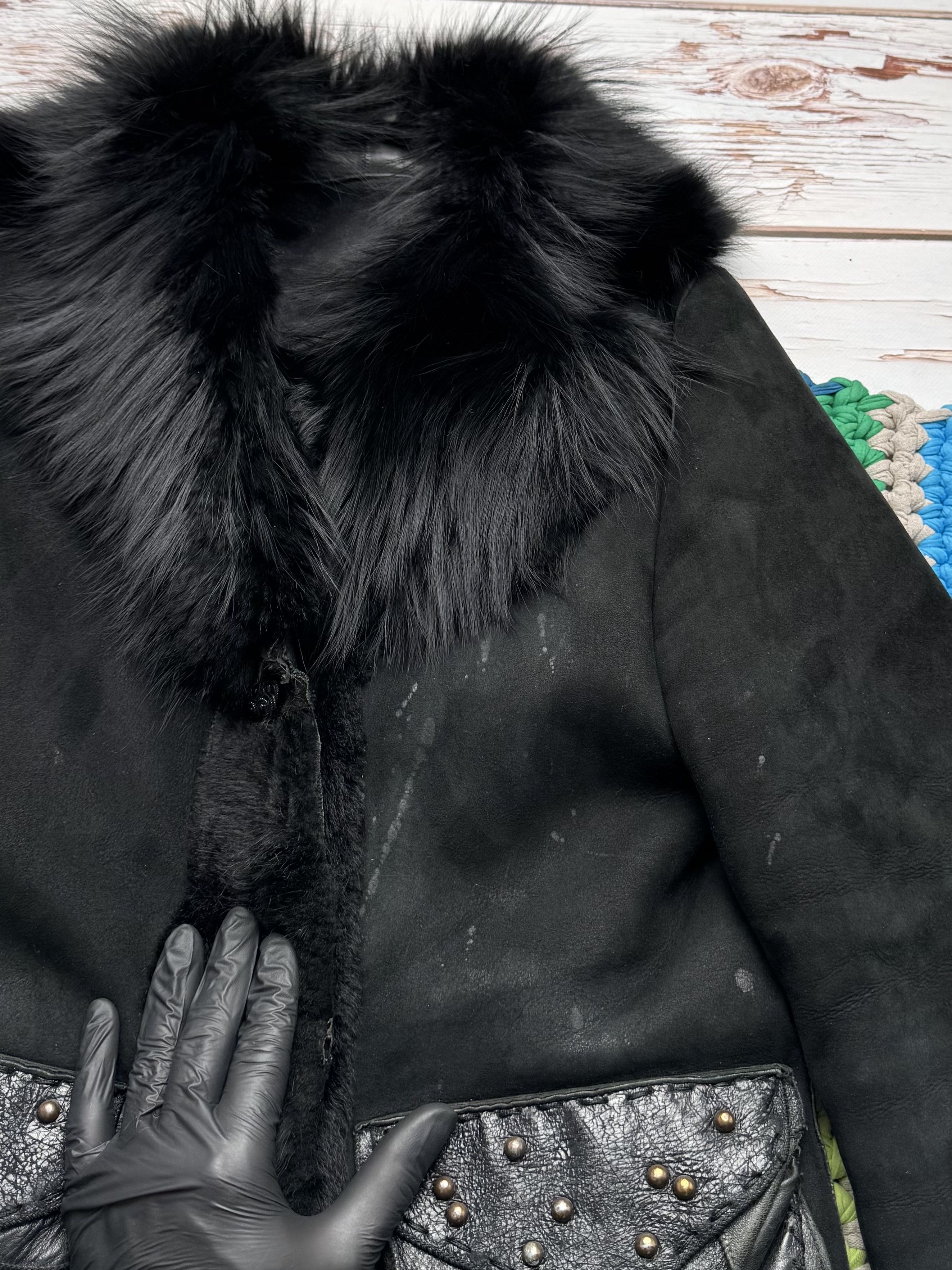 Vintage Vintage Shearling Leather Long Winter Coat Y2K Gothic Size M / US 6-8 / IT 42-44 - 14 Thumbnail