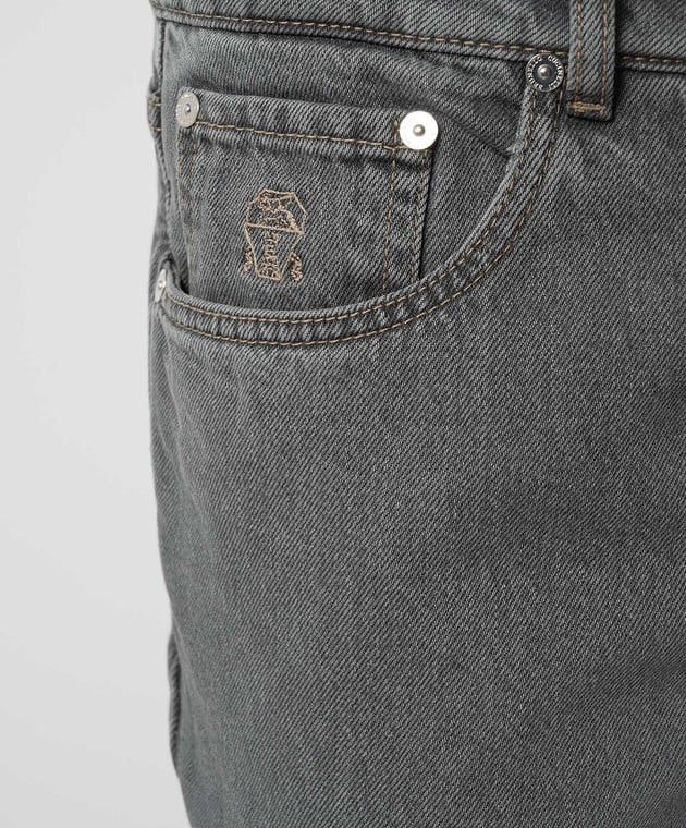 Brunello Cucinelli o1gr1nt0525 Light Wash Denim Jeans in Dark Gray Size US 36 / EU 52 - 5 Thumbnail