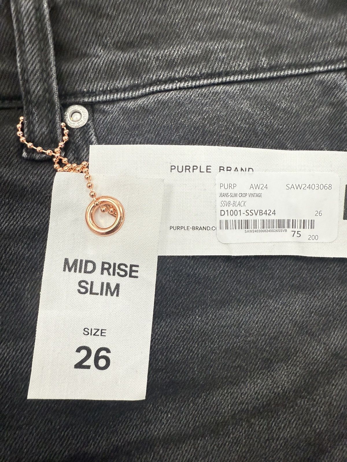 Other Purple Brand Slim Vintage Black Jeans Size 26" / US 2 / IT 38 - 2 Thumbnail