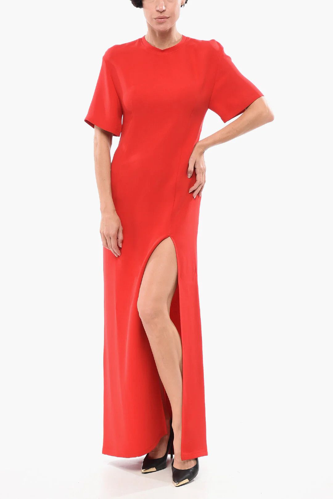 Valentino og1mm0426 Long Silk Dress in Red Size M / US 6-8 / IT 42-44 - 1 Thumbnail