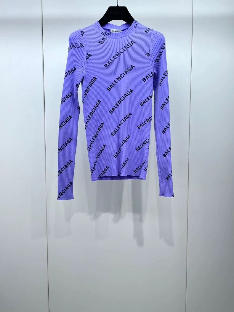 Balenciaga Full Logo Knit Tank Top
