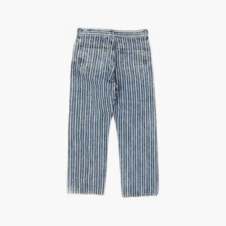 Dior Dior Blue Striped Straight Leg Jeans 0079-2507 Size 39" - 3 Thumbnail