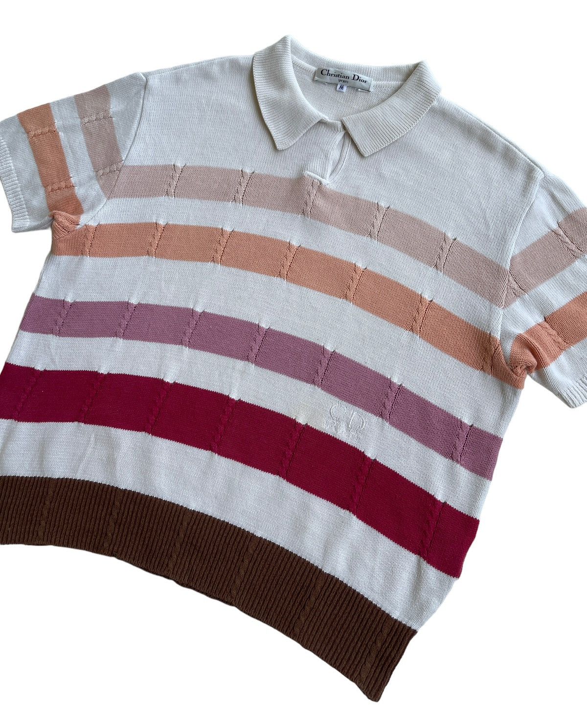 Christian Dior Monsieur C.Dior Cropped Top Jumper Cable Knit Size M / US 6-8 / IT 42-44 - 1 Thumbnail