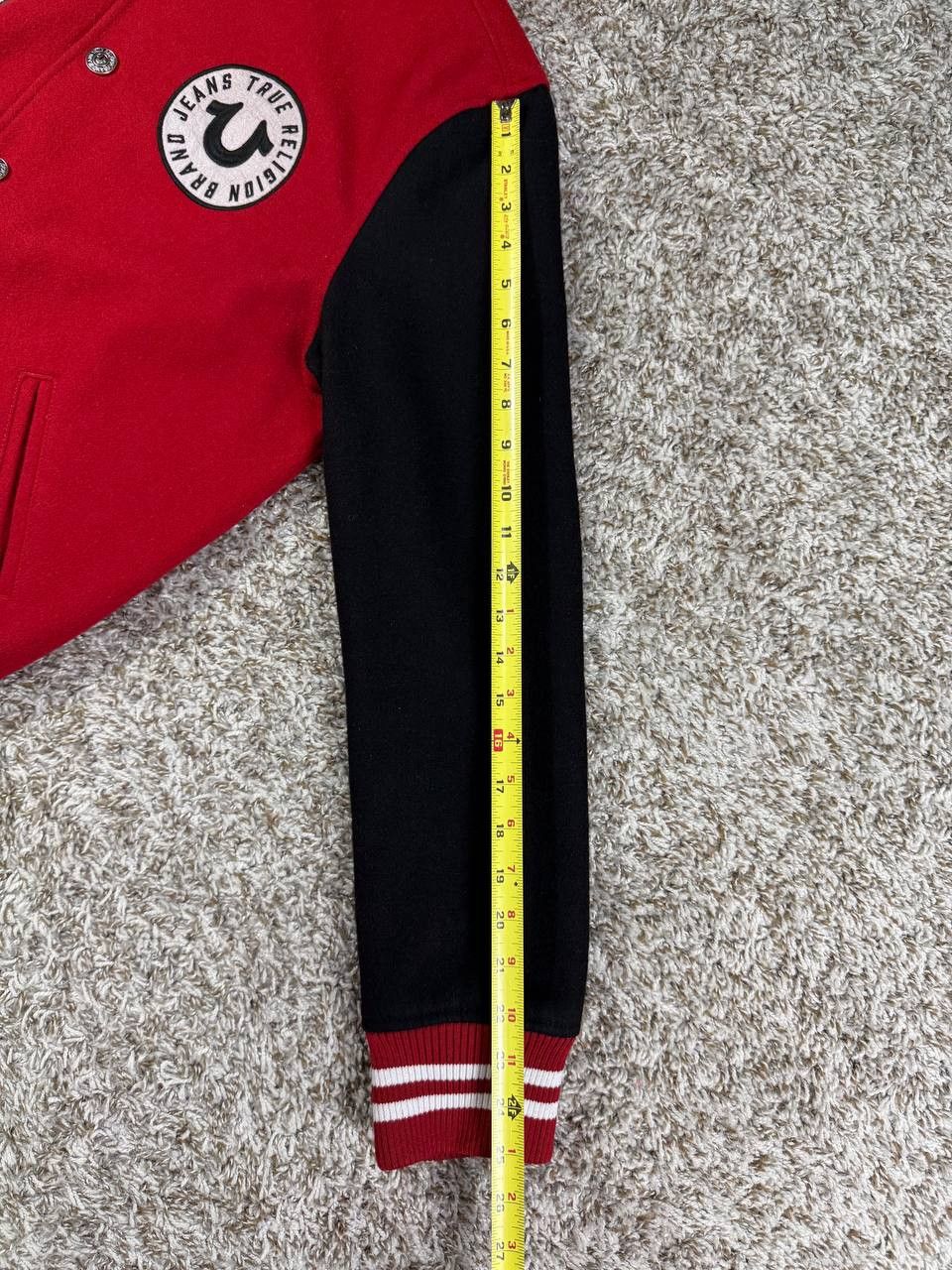 True Religion Vintage True Religion Snap Front Red Varsity Jacket Size US M / EU 48-50 / 2 - 10 Thumbnail