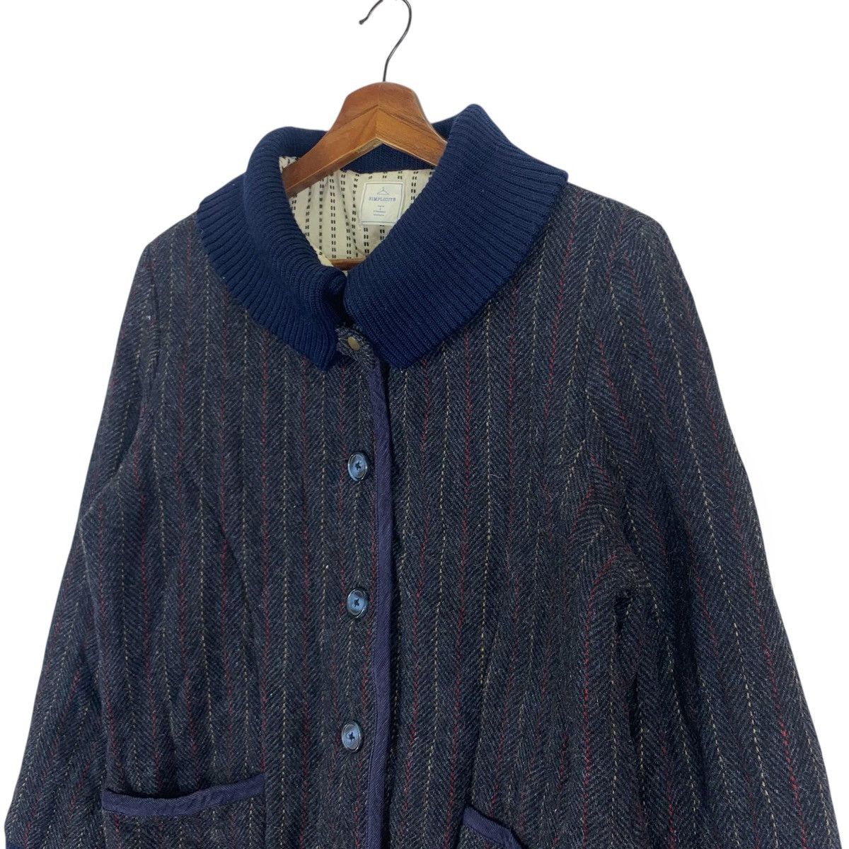 Vintage Vintage Simplicite Navy Blue Wool Jacket Size US S / EU 44-46 / 1 - 4 Thumbnail