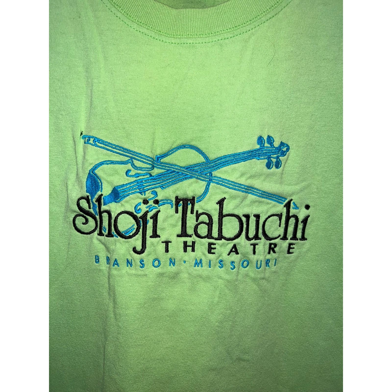 Gildan Vintage Branson Shirt Shoji Tabuchi Theatre Green Tee Large Size US L / EU 52-54 / 3 - 2 Thumbnail