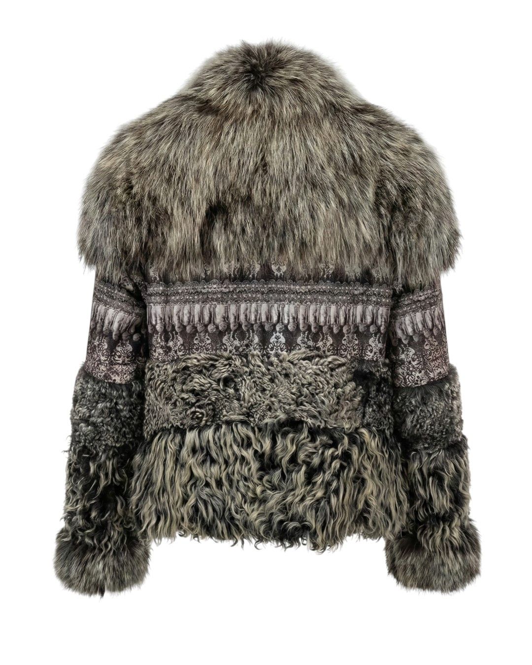 Roberto Cavalli F/W 2011 BLACK FOX/ KARAKUL FUR JACKET Size L / US 10 / IT 46 - 2 Thumbnail