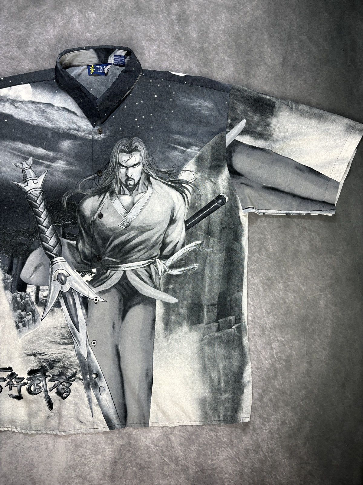 Japanese Brand × Vintage Vintage All Over Print Polo Shortsleeve Anime Edgy Y2K XL Size US XXL / EU 58 / 5 - 8 Thumbnail