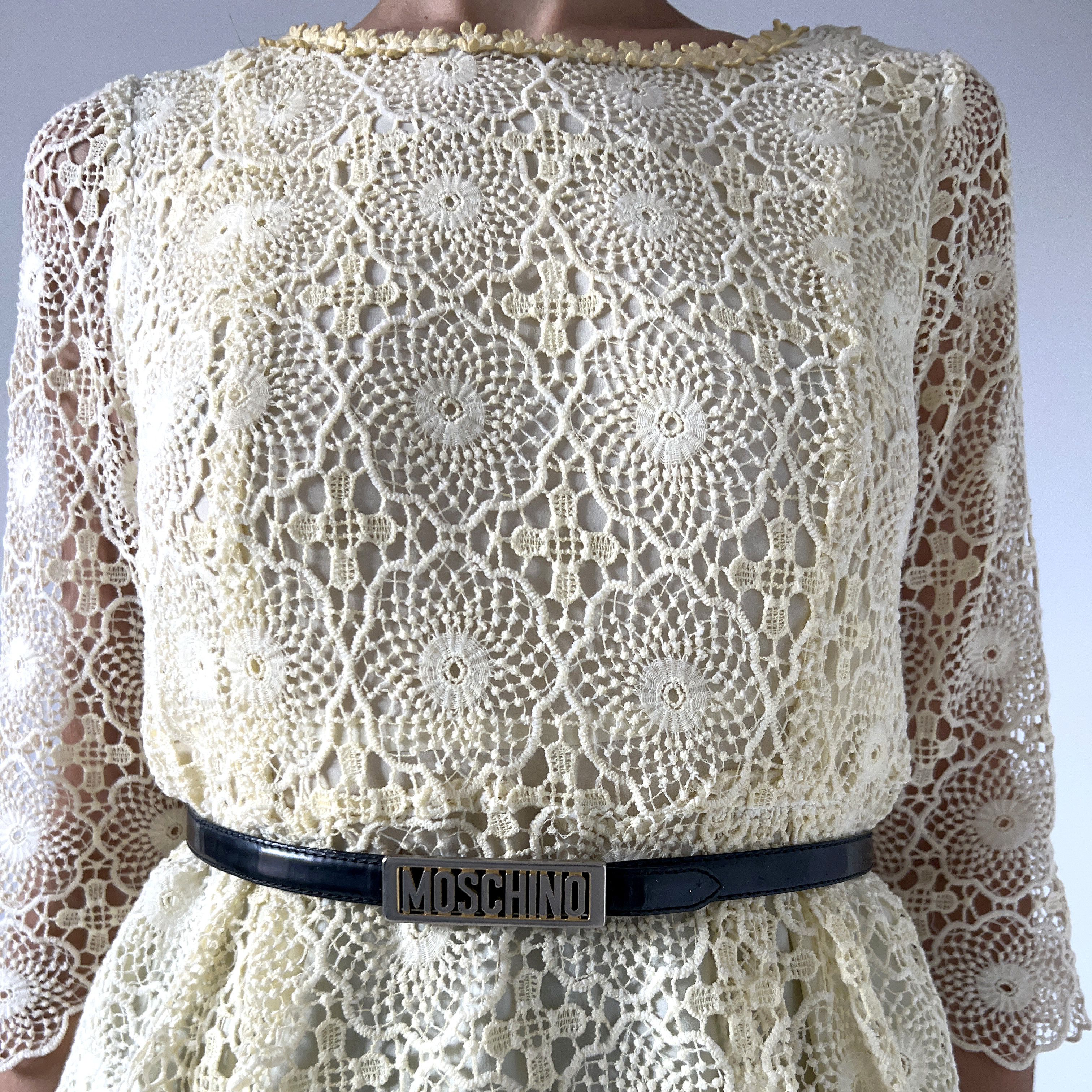 Vintage Vintage 70s ivory lace peplum blouse Size M / US 6-8 / IT 42-44 - 6 Thumbnail