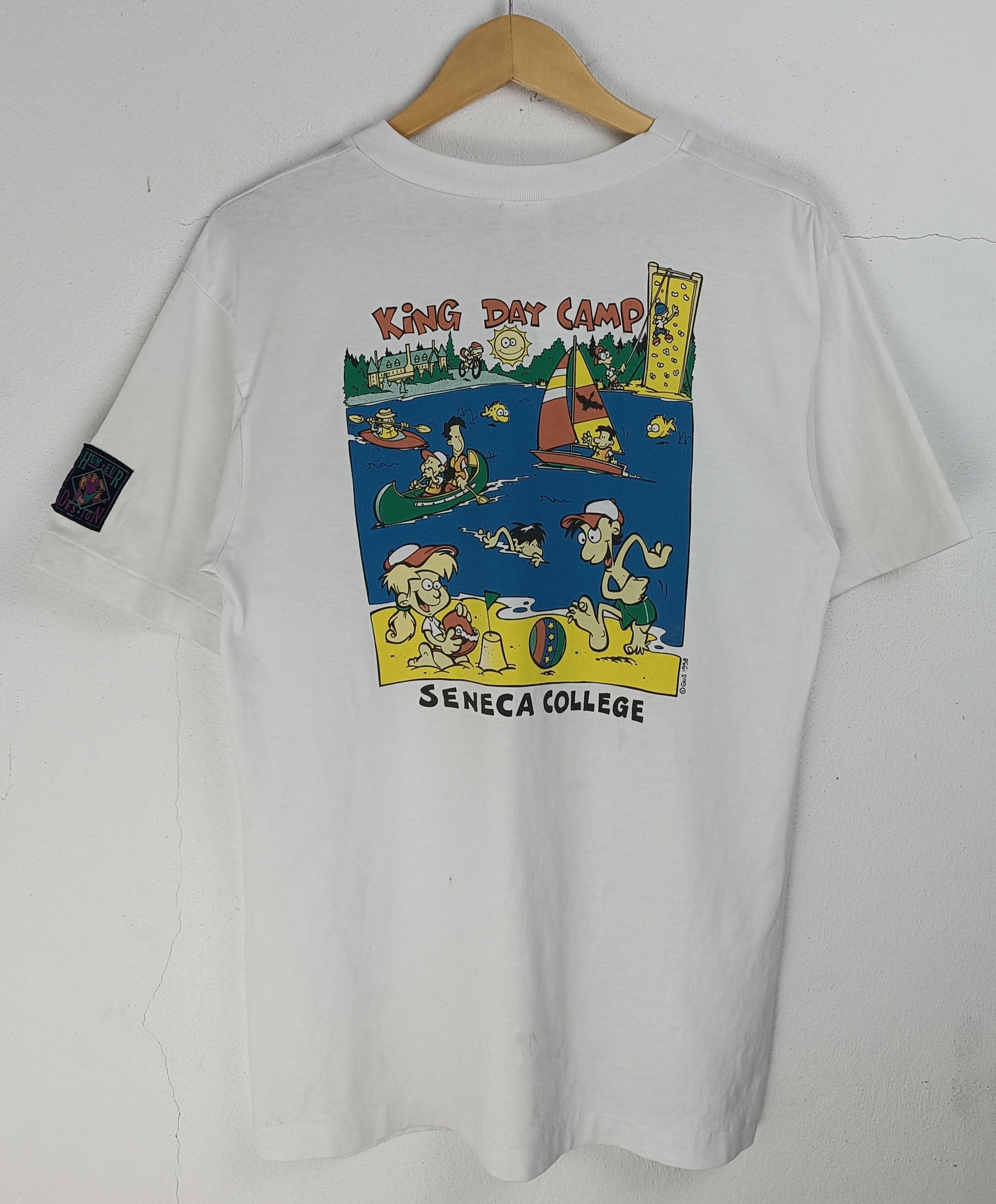 Vintage VINTAGE 90'S KING DAY CAMP SENECA COLLEGE TEE art humor Size US M / EU 48-50 / 2 - 4 Thumbnail