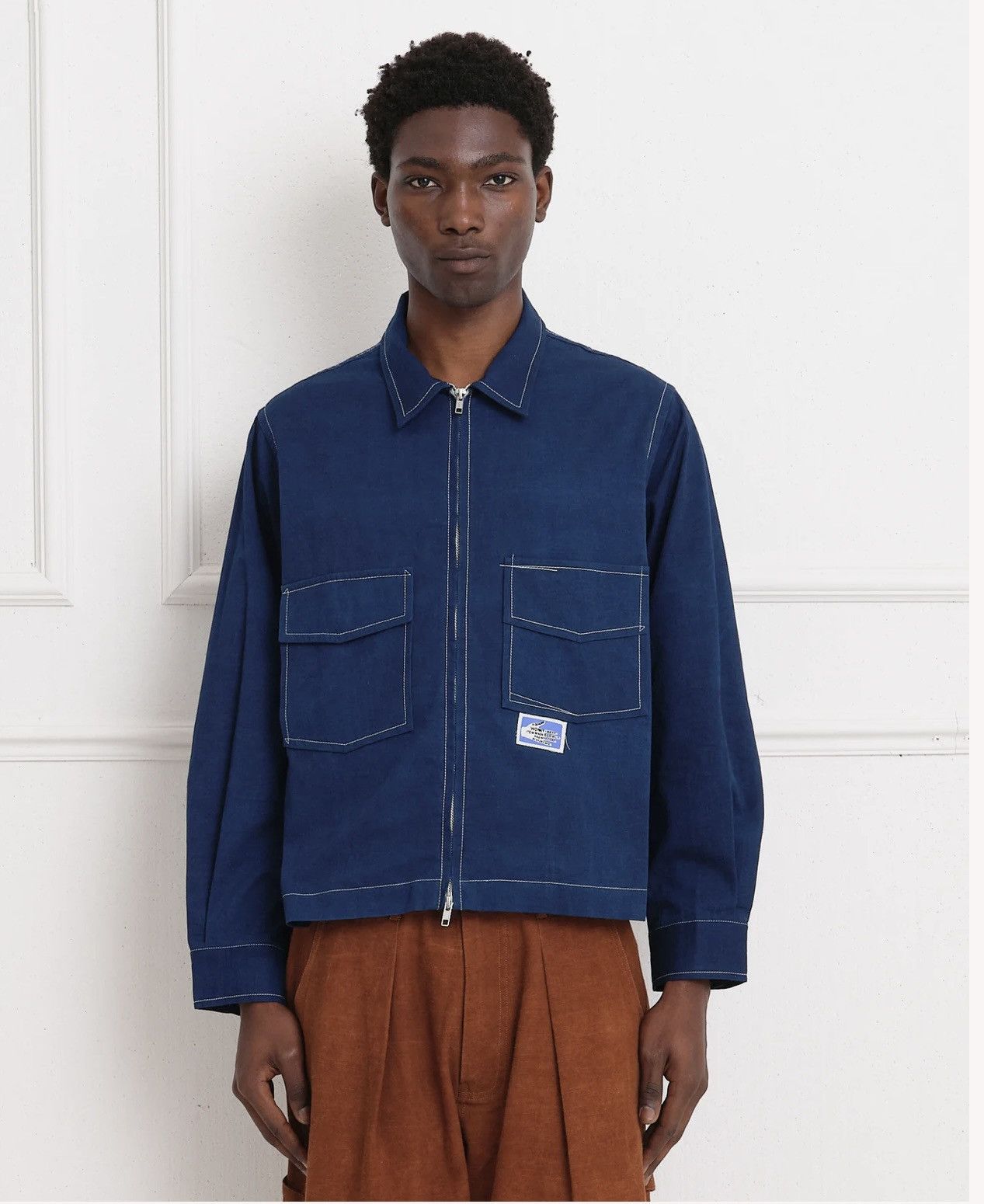Story Mfg. 555 Jacket - Indigo Wonky-Wear (S) | Grailed