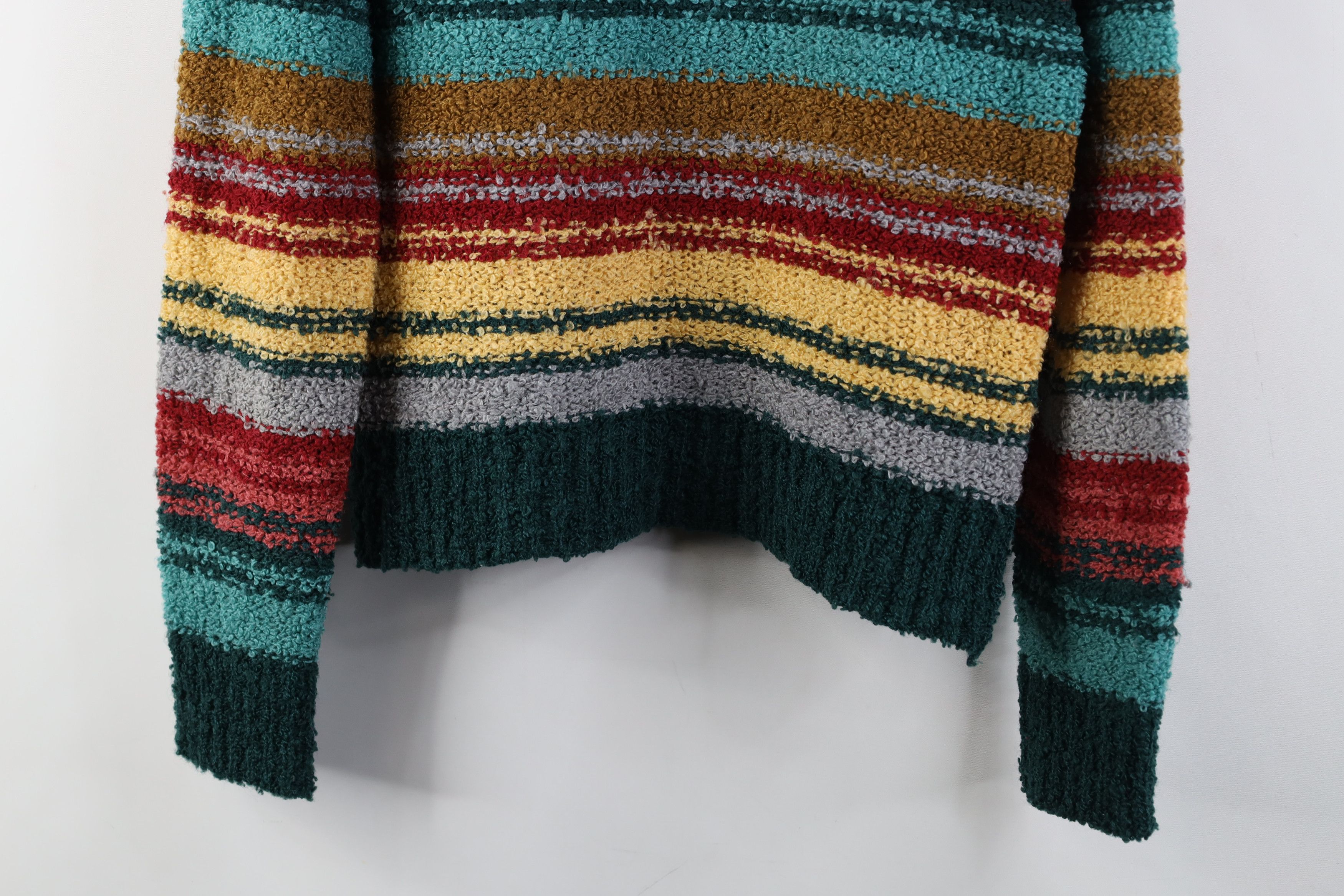 Vintage Vintage 90s Y2K Streetwear Rainbow Textured Knit Sweater Size M / US 6-8 / IT 42-44 - 11 Thumbnail