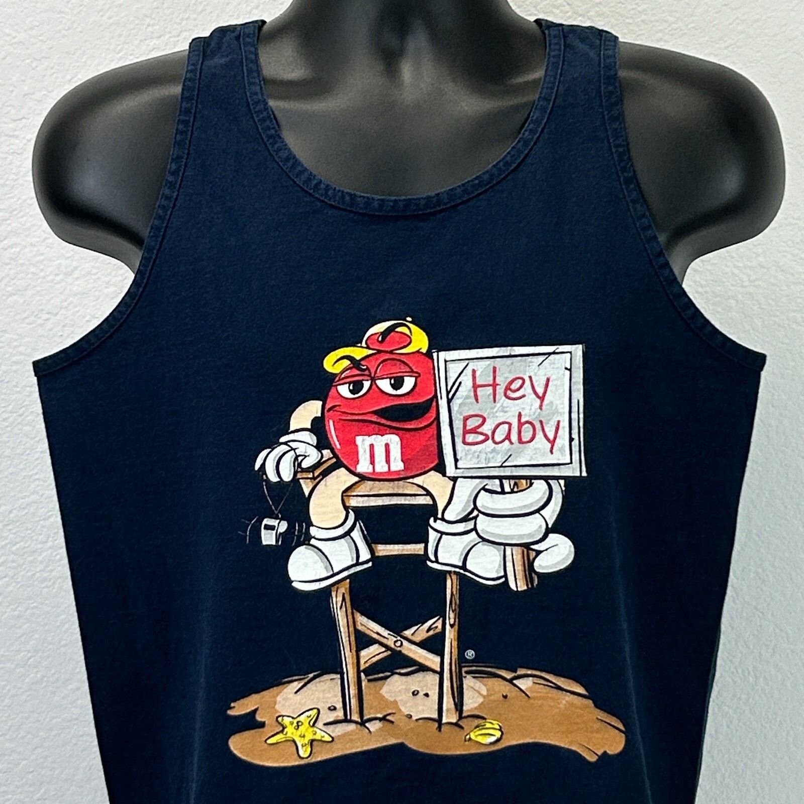 Vintage Vintage 90s M&Ms Vacation in Las Vegas Tank Top Blue MMs M Size US M / EU 48-50 / 2 - 4 Thumbnail