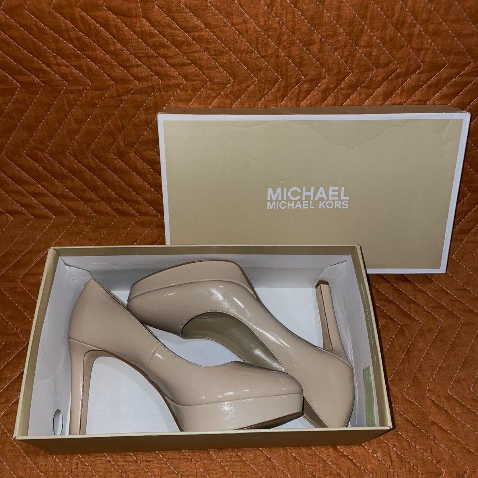 Michael Kors Light Blush Color Michael Kors Chantal Platform Pumps Size US 8 / IT 38 - 1 Thumbnail