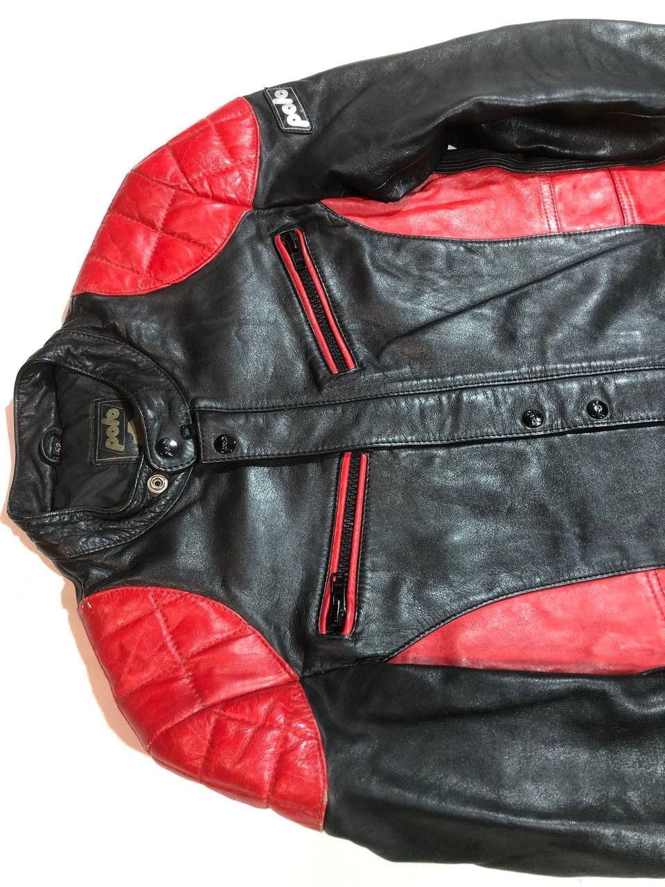 Vintage Polo Racing Moto Biker Leather Jacket Vintage Size US M / EU 48-50 / 2 - 8 Thumbnail